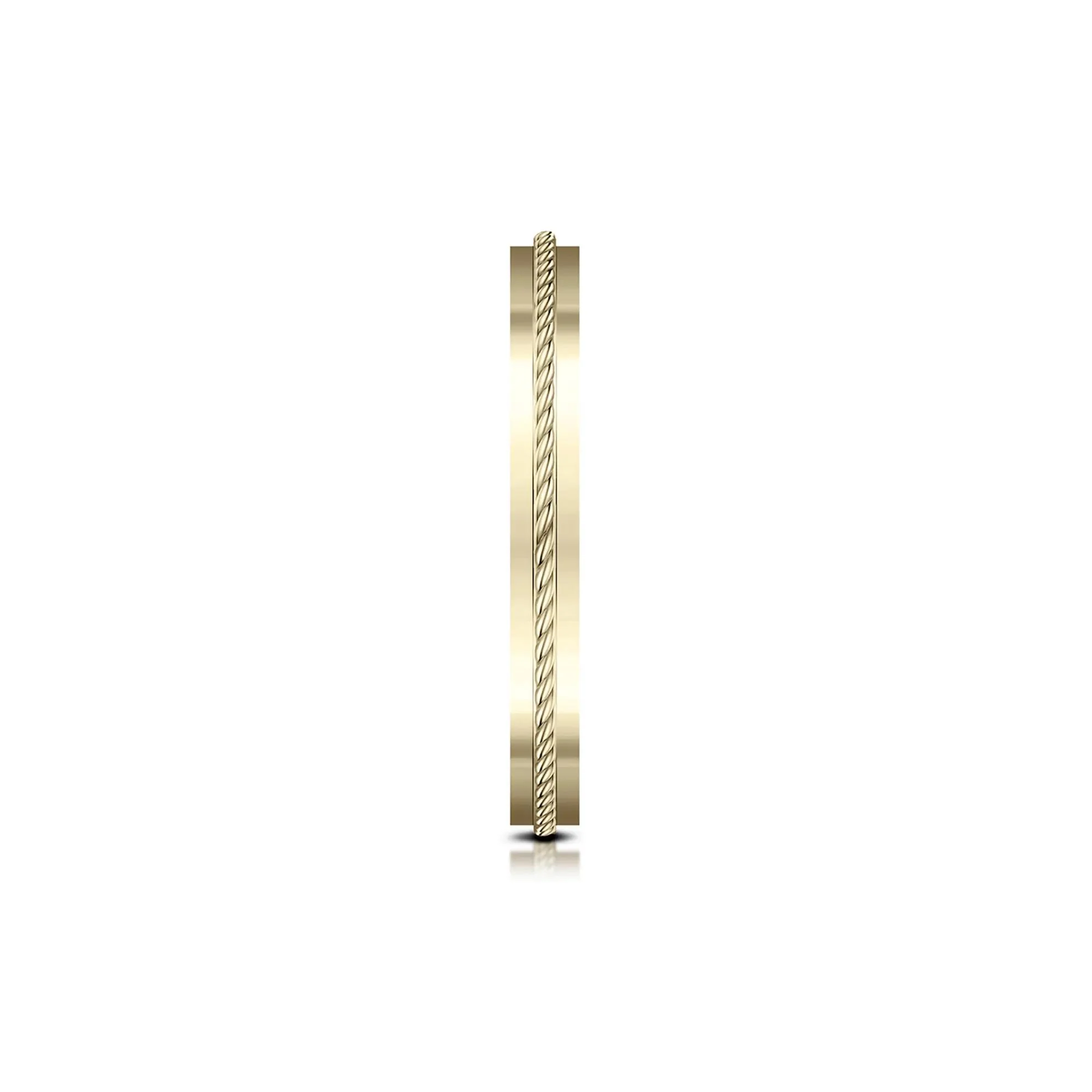 Rope Wedding Band Ring 14K Yellow Gold Size 11 2mm - Image 3