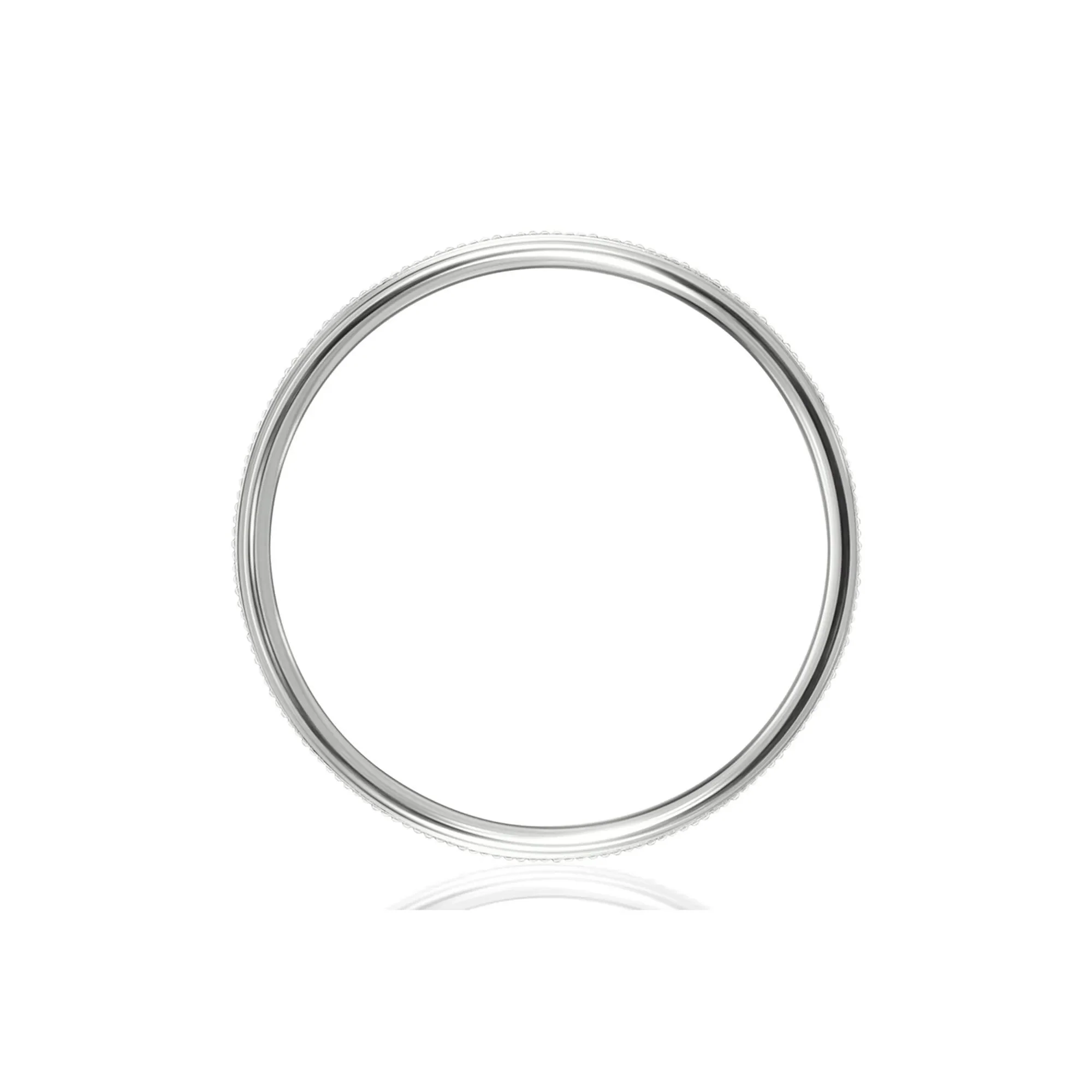 Rope Wedding Band Ring 14K White Gold Size 4 2mm - Image 2