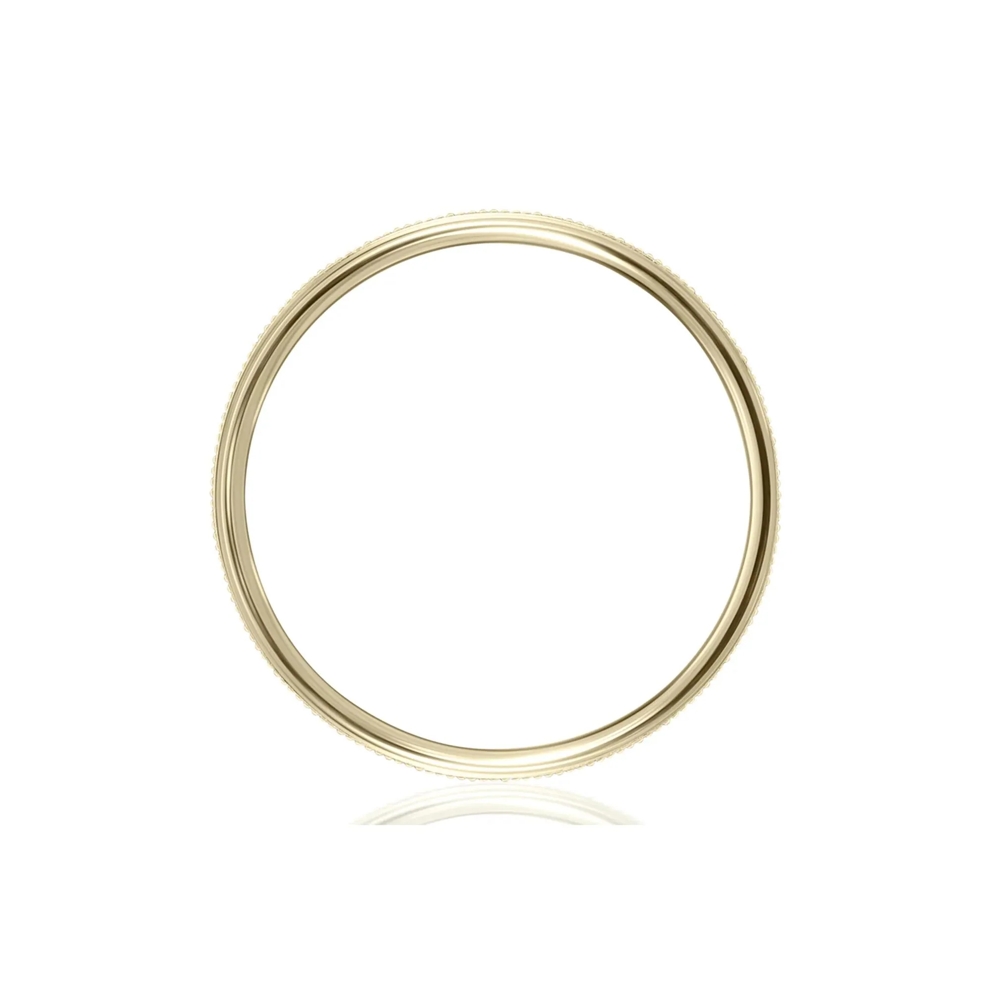 Milgrain Wedding Band Ring 14K Yellow Gold Size 13 2mm - Image 2