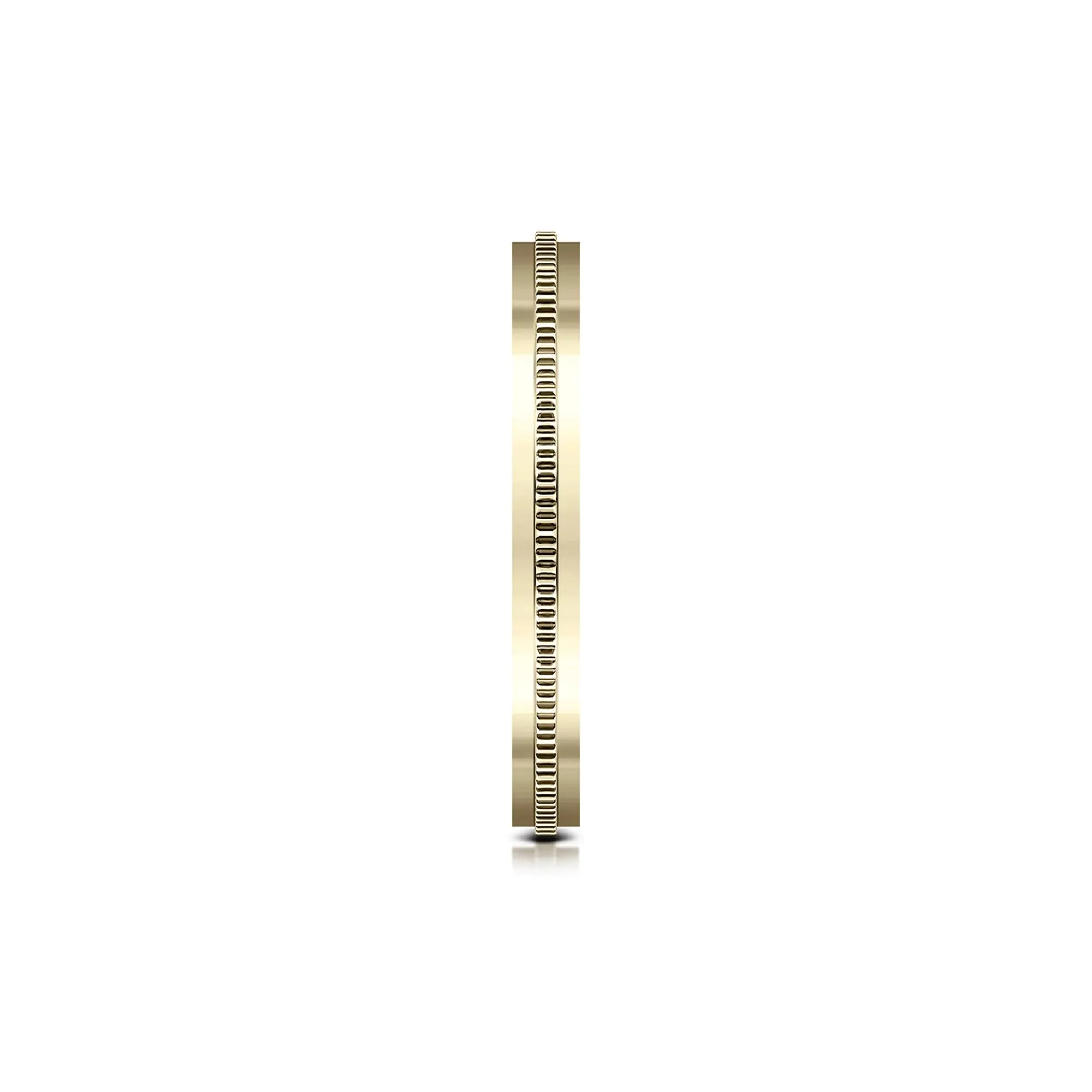 Milgrain Wedding Band Ring 14K Yellow Gold Size 5 2mm - Image 3