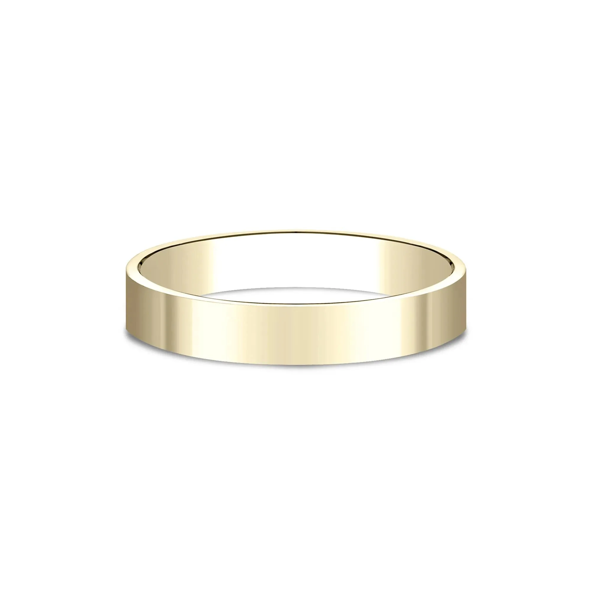Flat Plain Wedding Band Ring 14K Yellow Gold Size 11.5 3mm