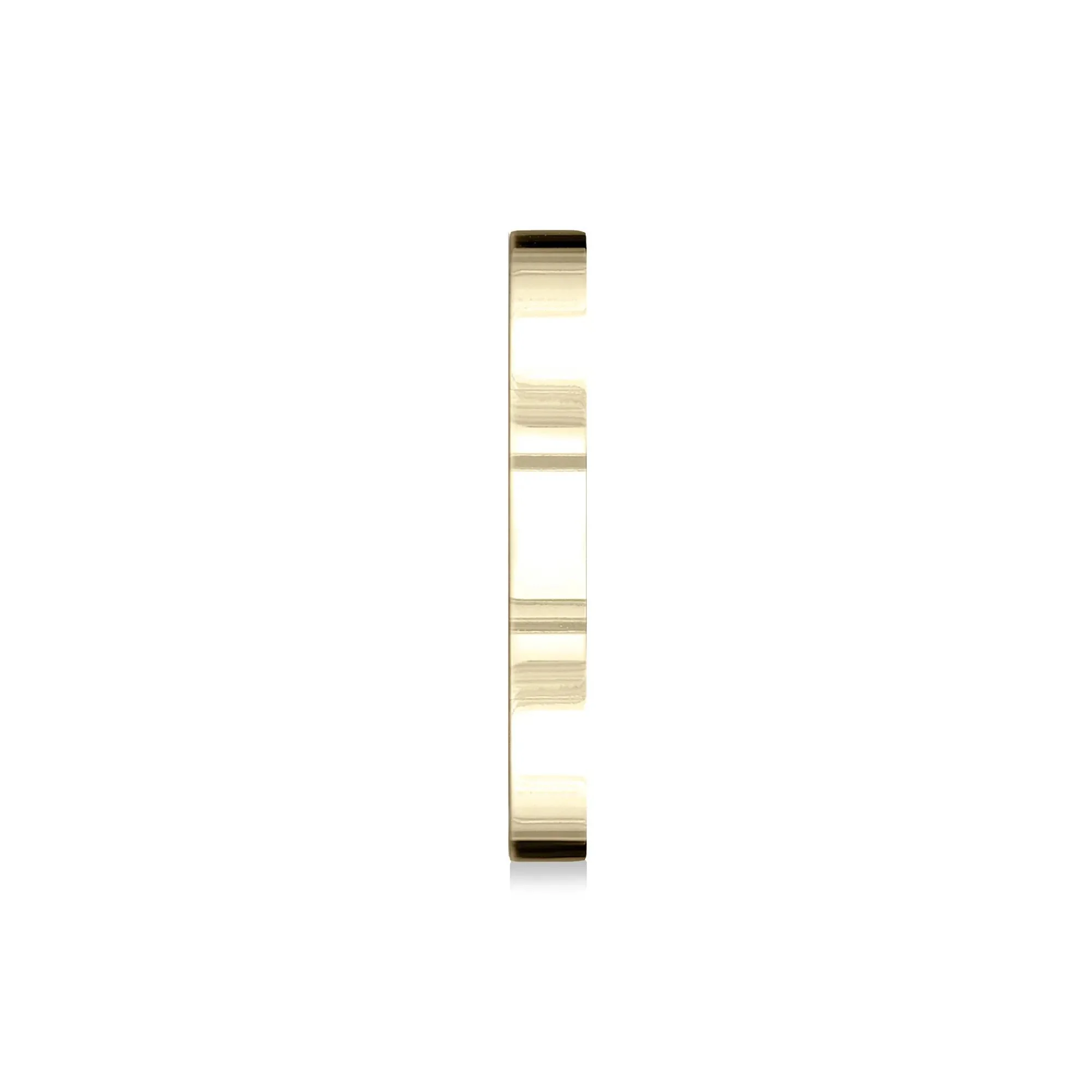 Flat Plain Wedding Band Ring 14K Yellow Gold Size 7.5 3mm - Image 3