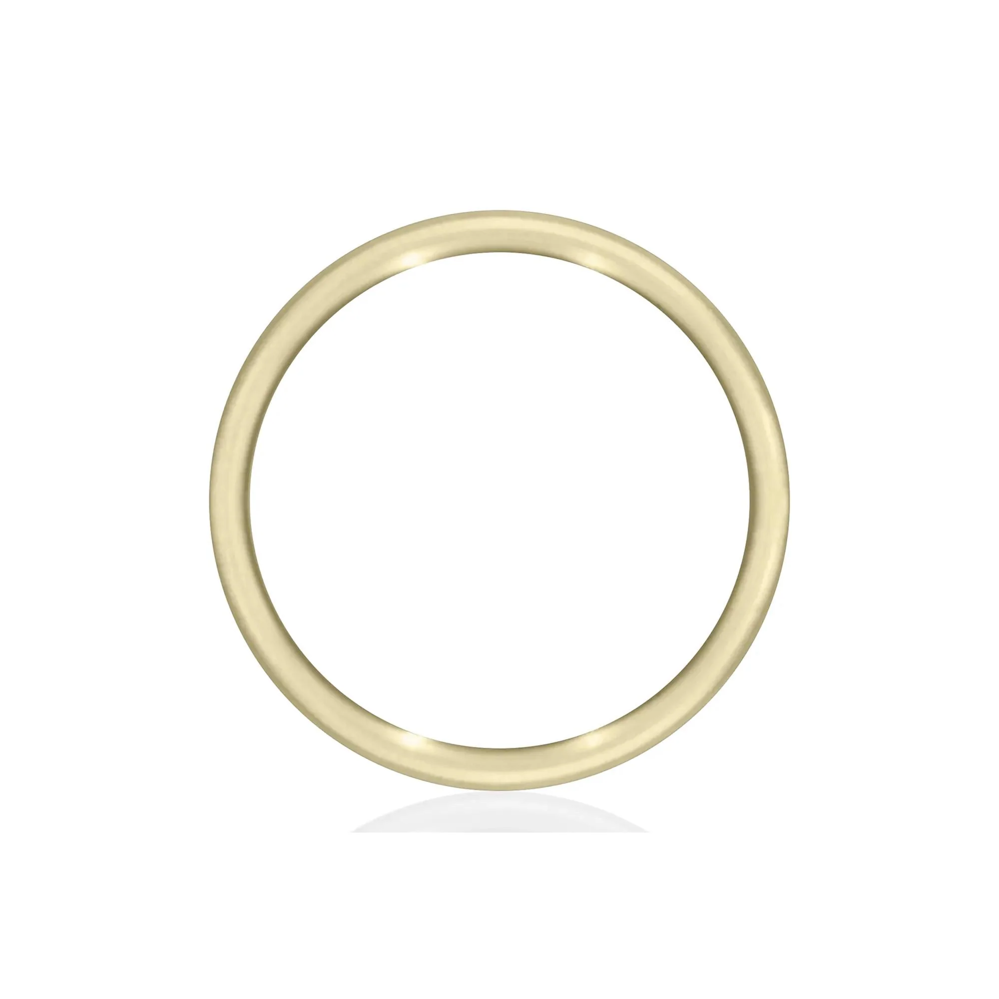 Flat Plain Wedding Band Ring 14K Yellow Gold Size 9.5 3mm - Image 2