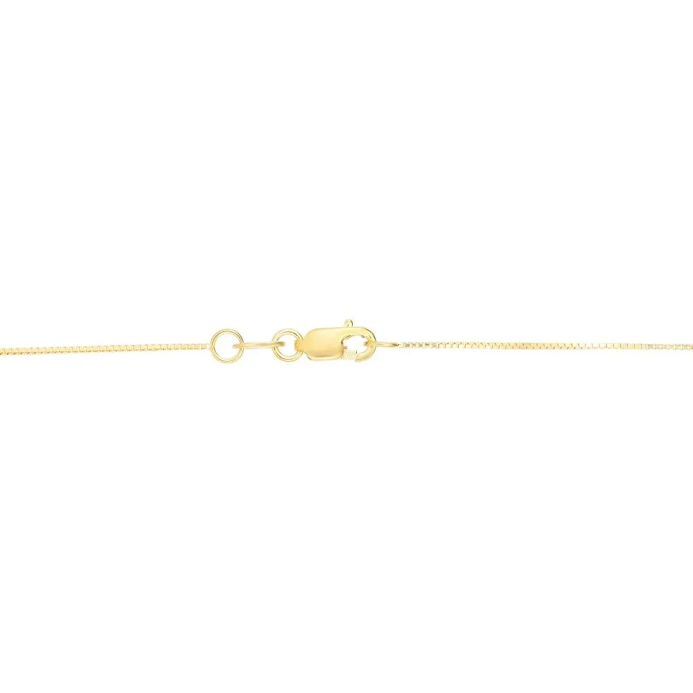 "e" Initial Necklace 14K Yellow Gold Size 18" - Image 3