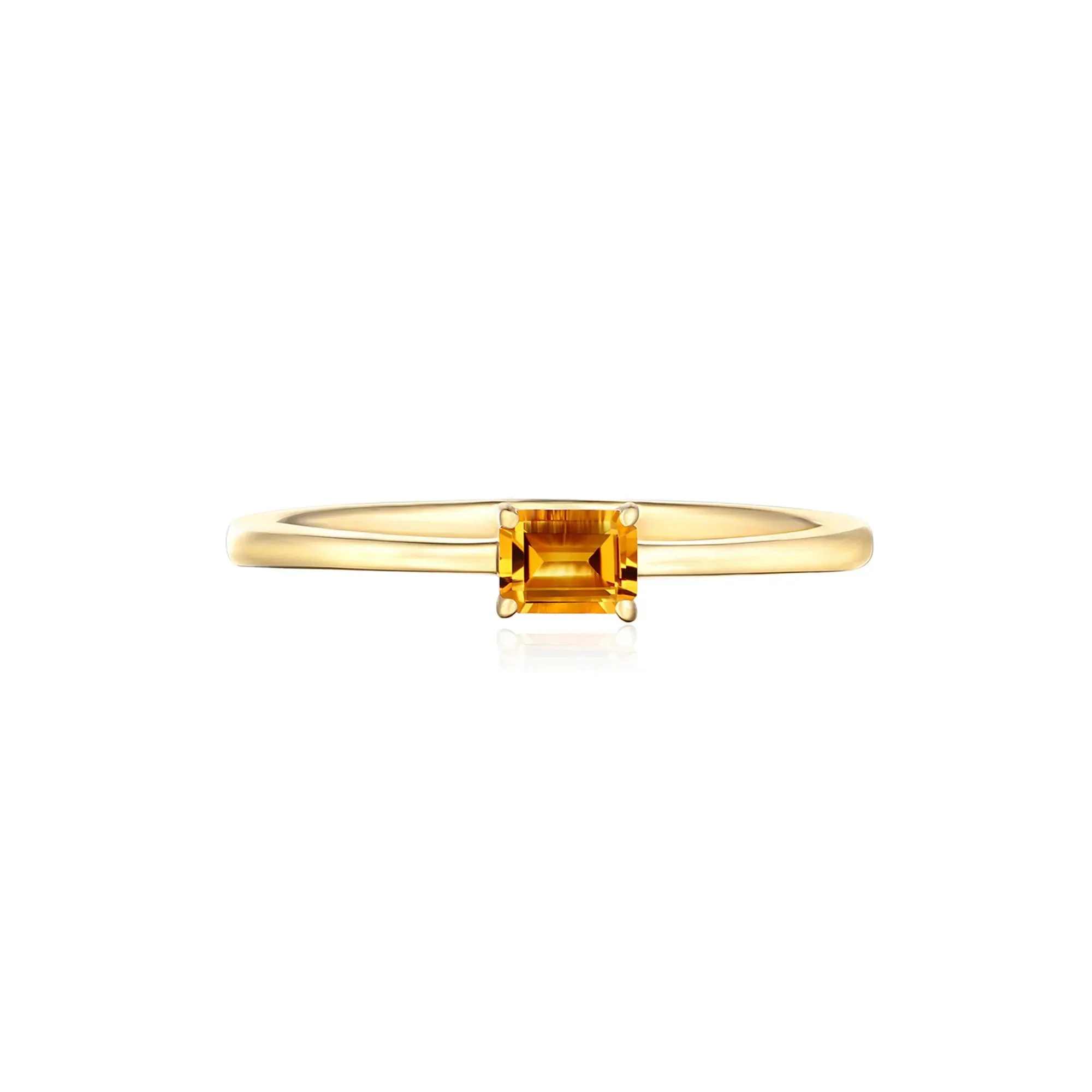 Citrine Stack Ring 10K Yellow Gold Size 7