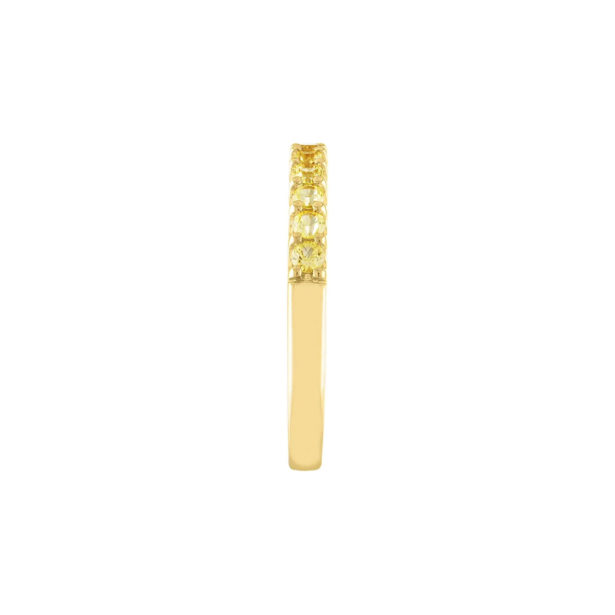 Yellow Sapphire Ring 10K Yellow Gold Size 7 - Image 3
