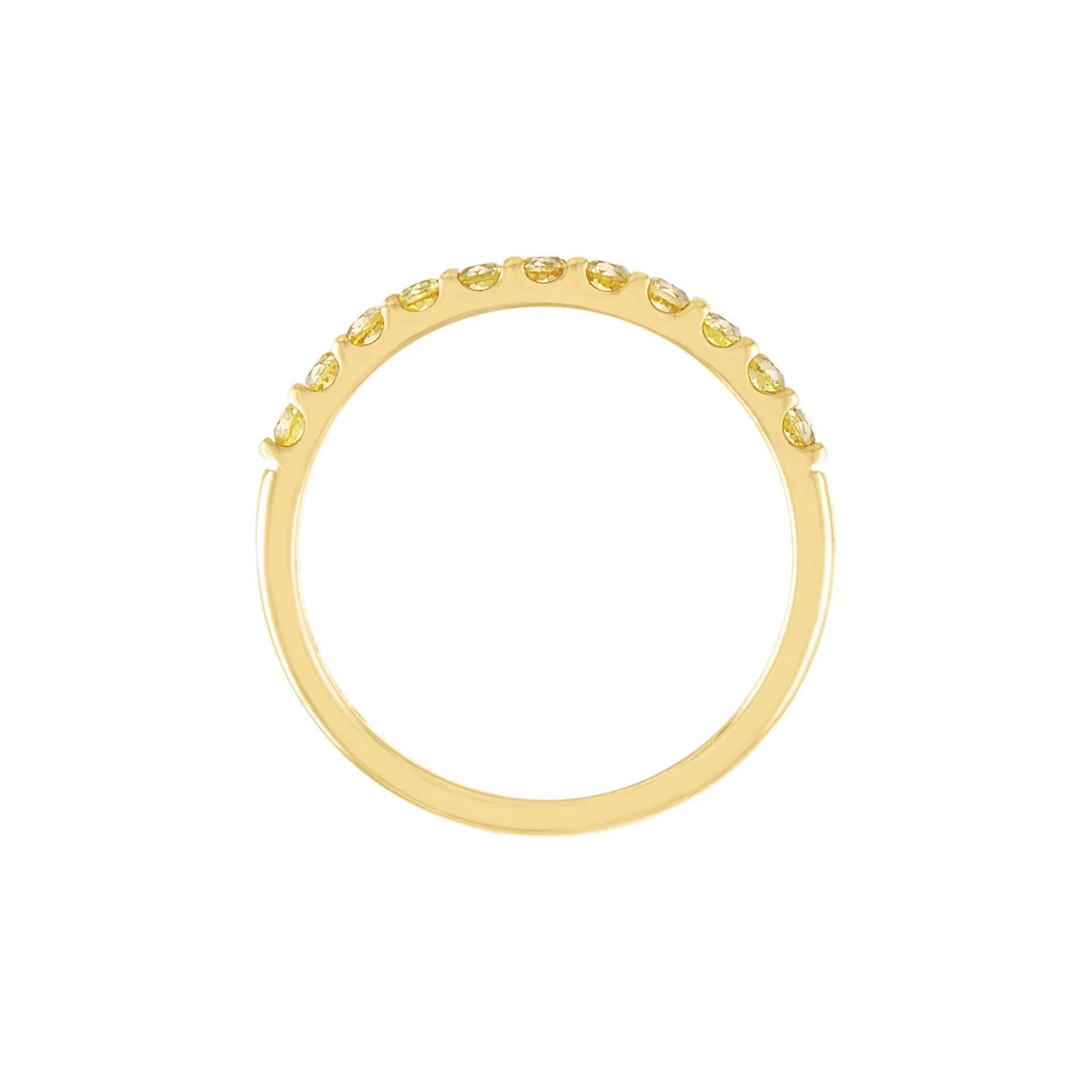 Yellow Sapphire Ring 10K Yellow Gold Size 8 - Image 2