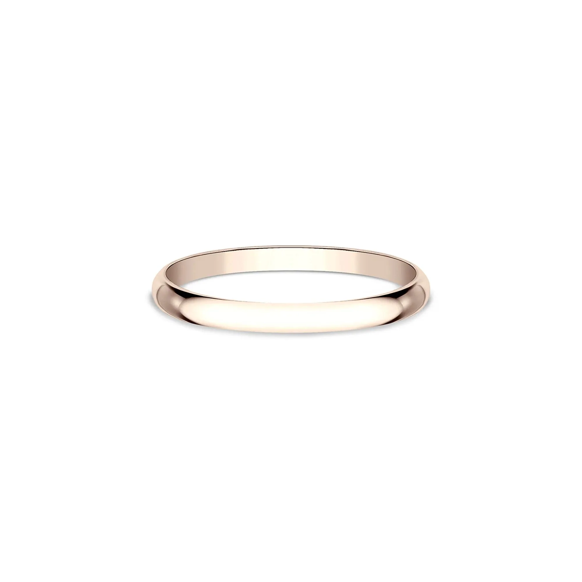Thin Wedding Band Ring 14K Rose Gold Size 4 1mm