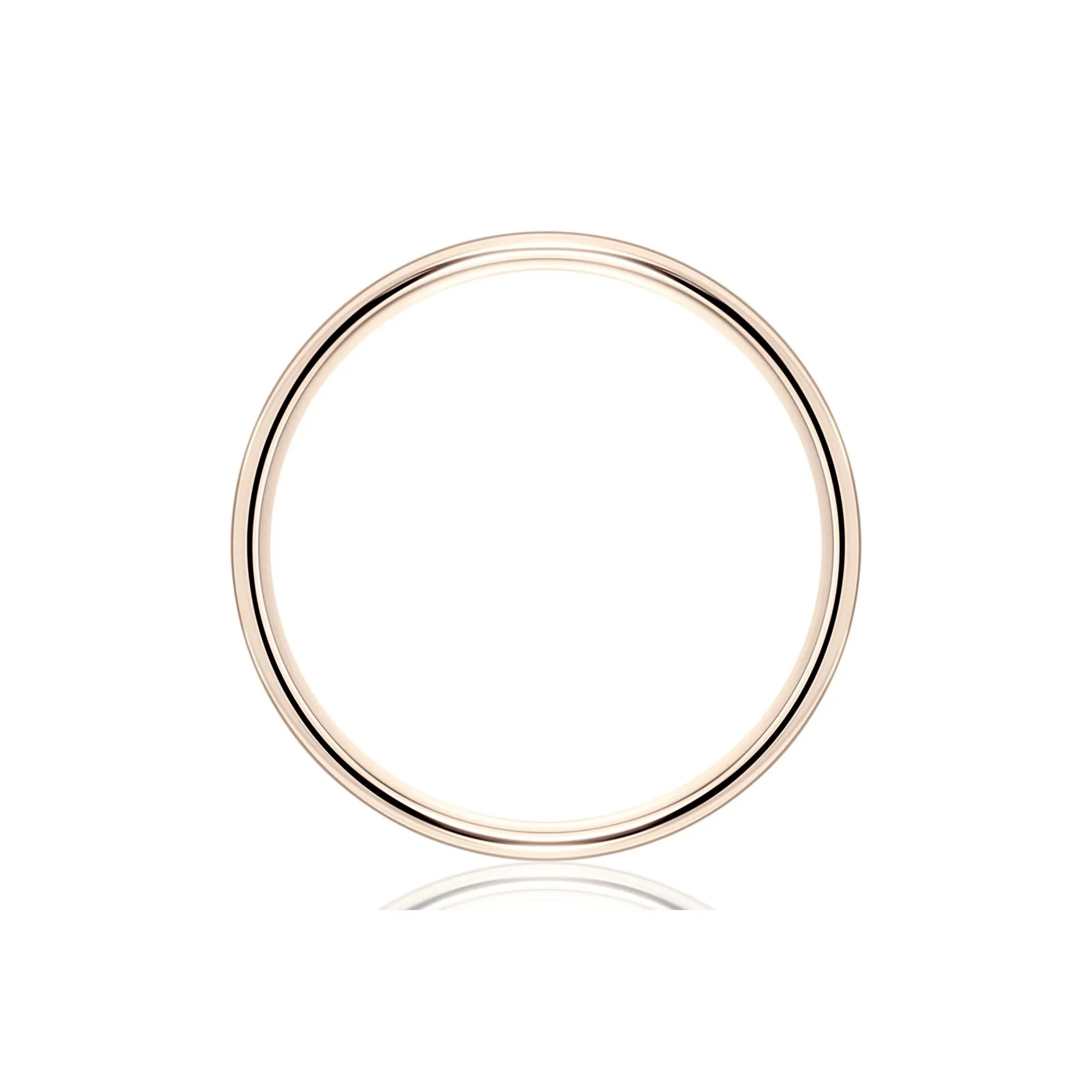Thin Wedding Band Ring 14K Rose Gold Size 5 1mm - Image 2