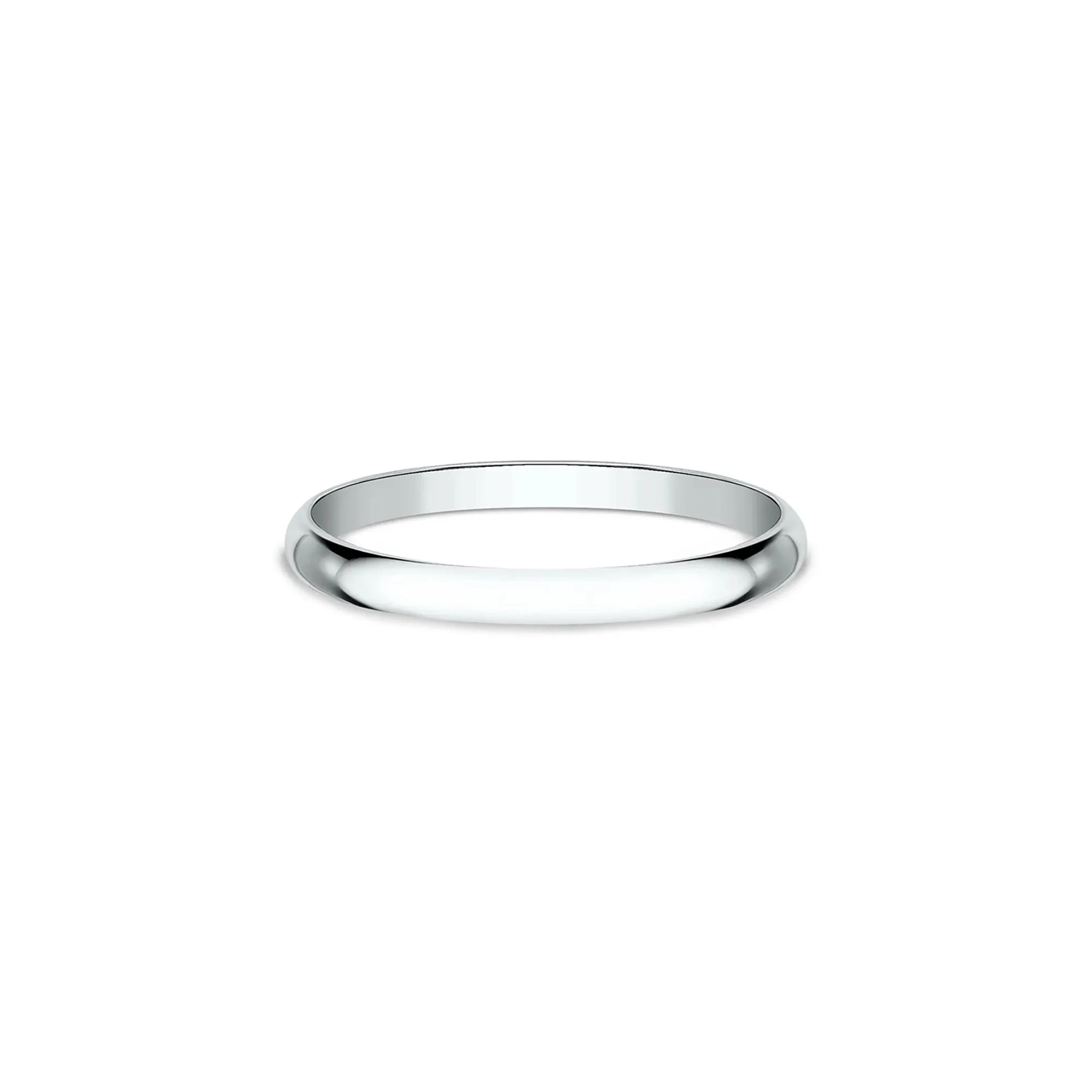 Thin Wedding Band Ring 14K White Gold Size 7 1mm