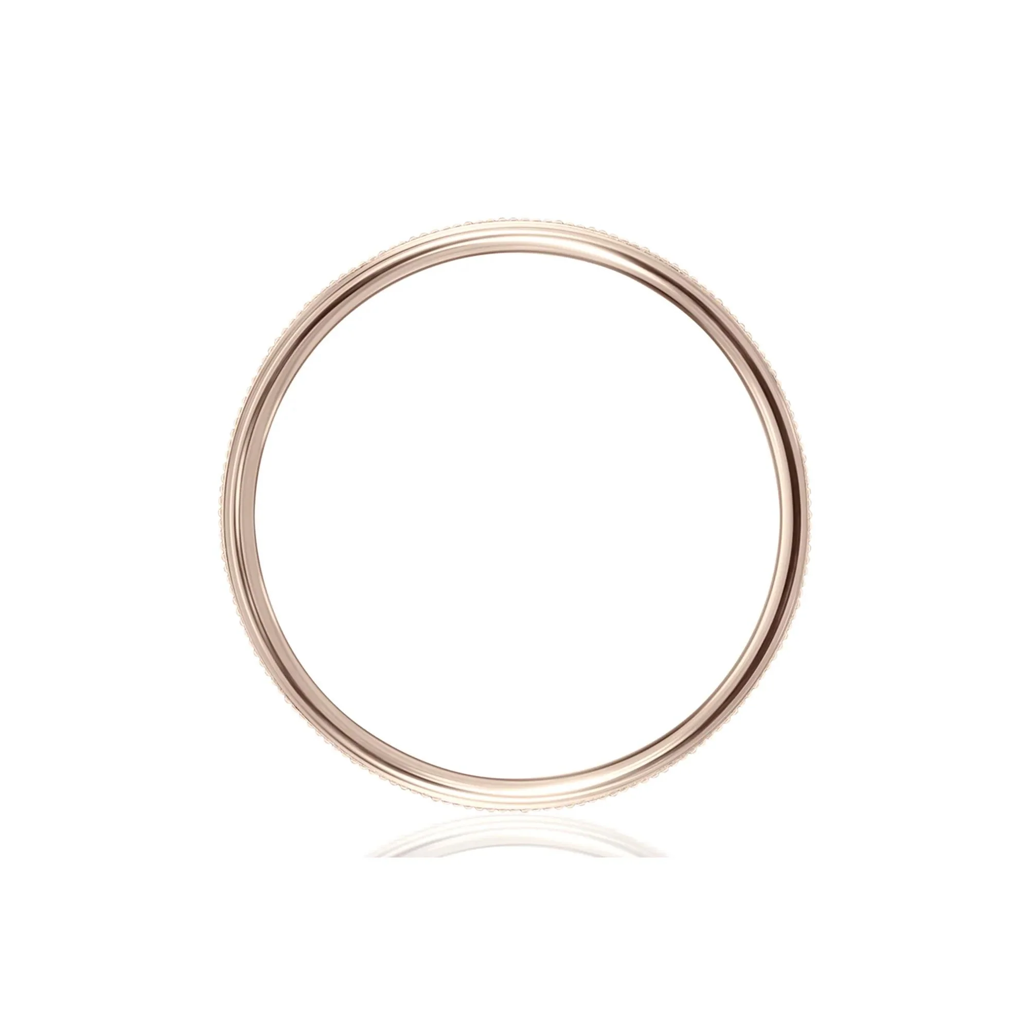 Rope Wedding Band Ring 14K Rose Gold Size 14.5 2mm - Image 2