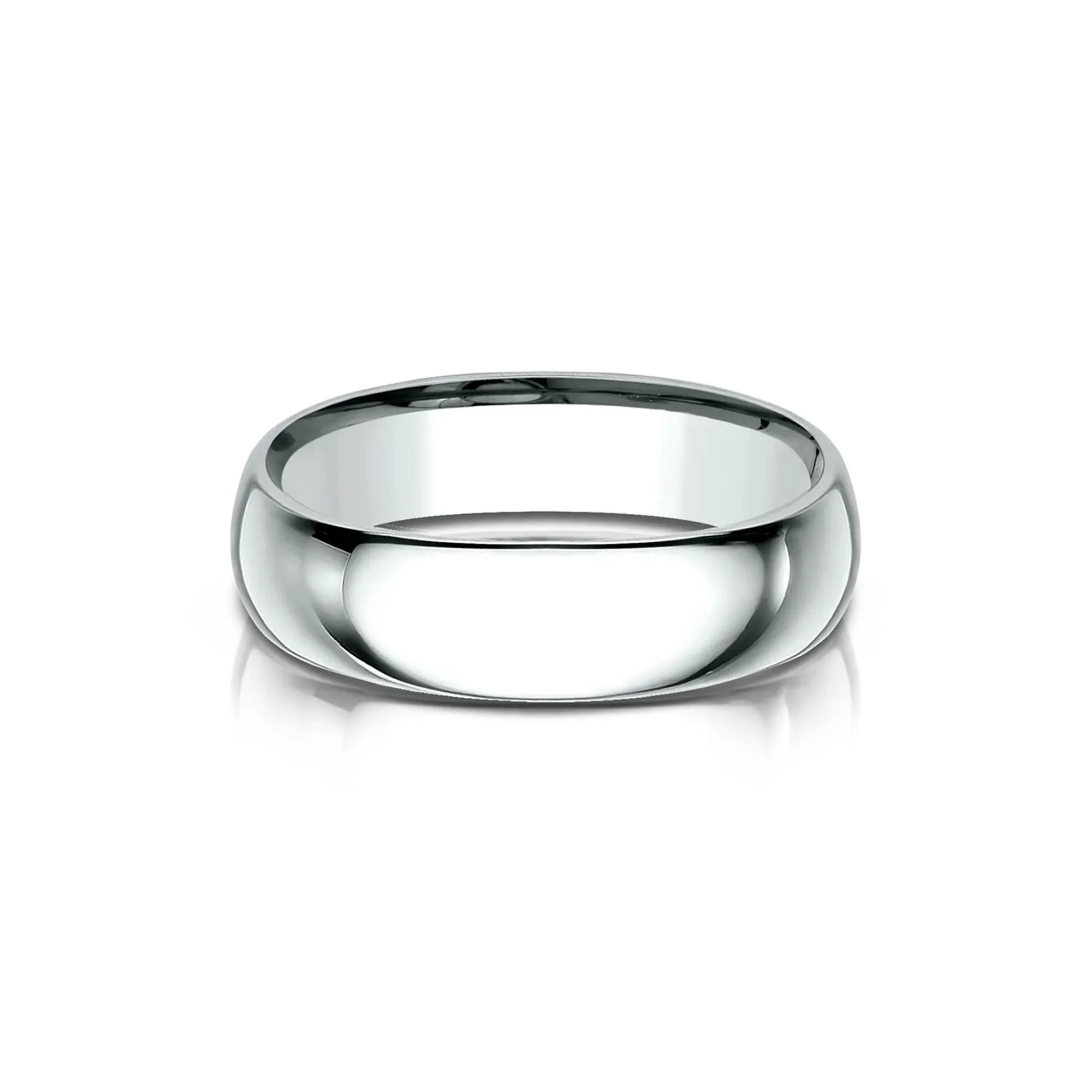 Wedding Band Ring 14K White Gold Size 11.5 6mm - Image 3