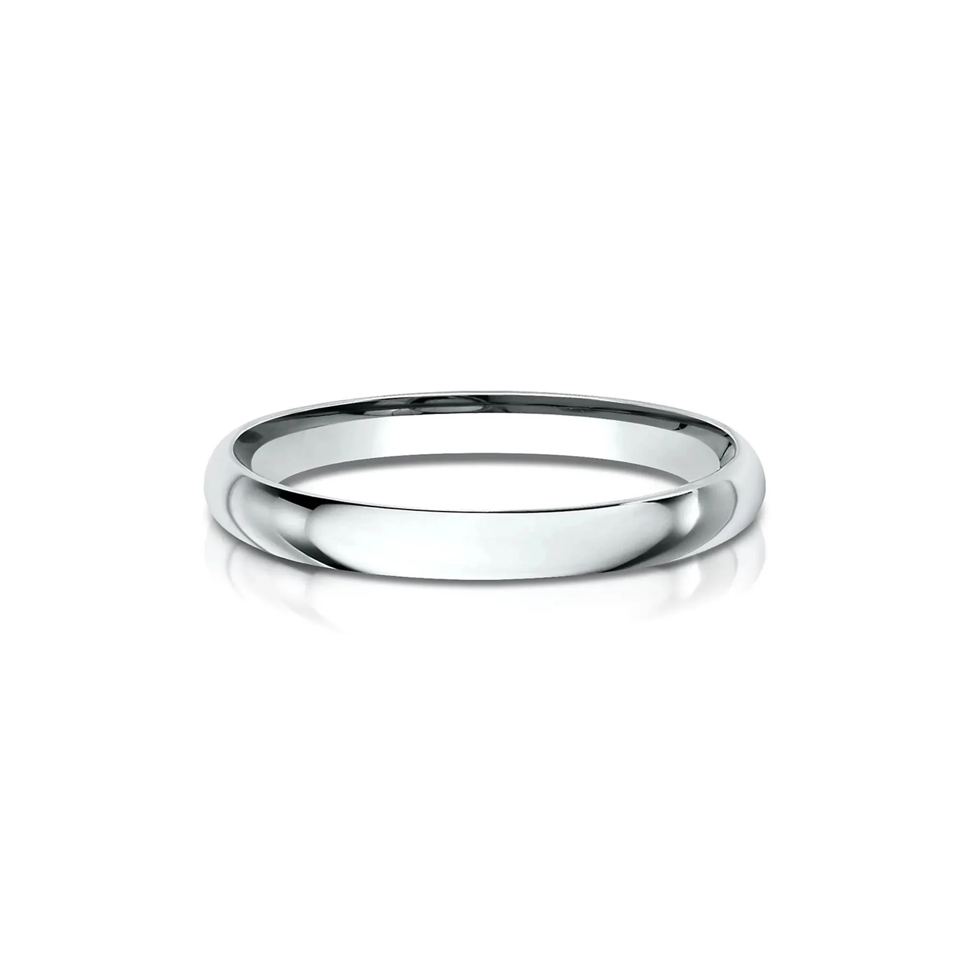 Wedding Band Ring 14K White Gold Size 7 2mm