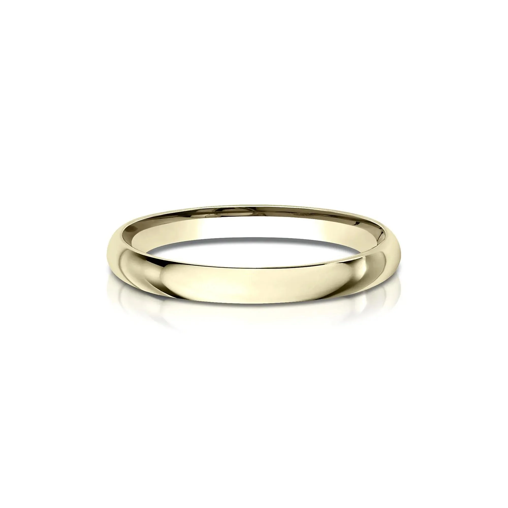 Wedding Band Ring 14K Yellow Gold Size 13.5 2mm