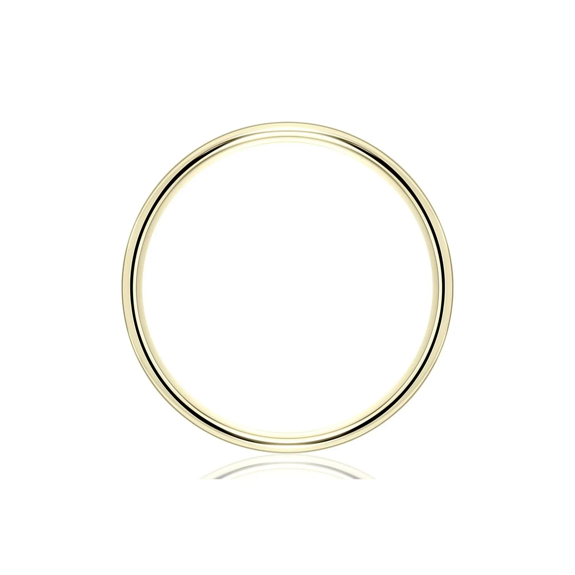 Wedding Band Ring 14K Yellow Gold Size 5 2mm - Image 2
