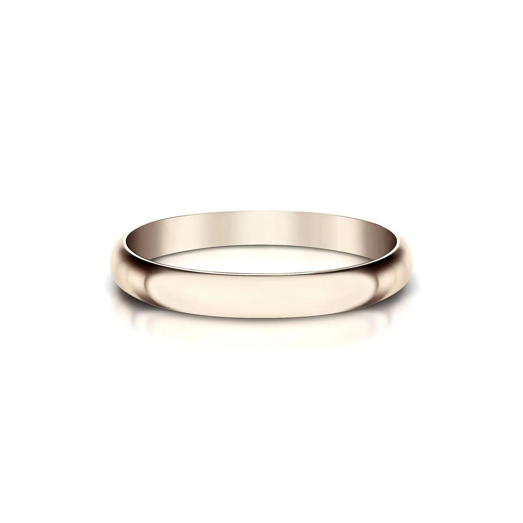 Wedding Band Ring 14K Rose Gold Size 14.5 2mm