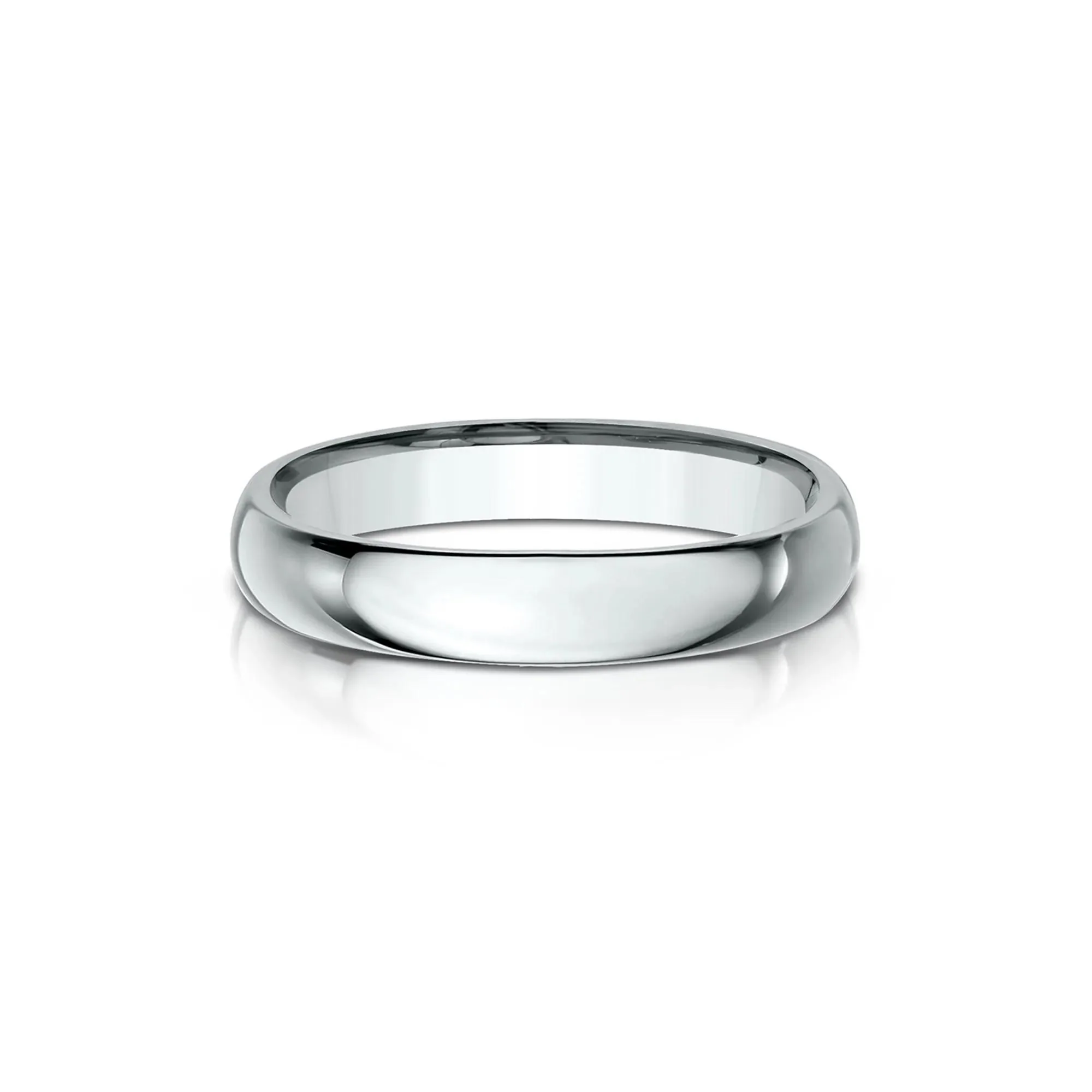 Wedding Band Ring 14K White Gold Size 12 4mm