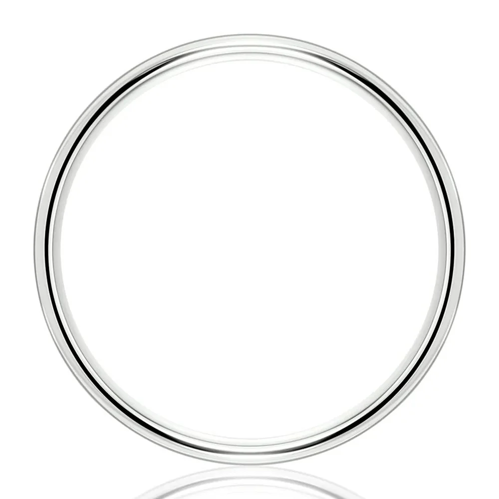 Wedding Band Ring 14K White Gold Size 6 4mm - Image 2