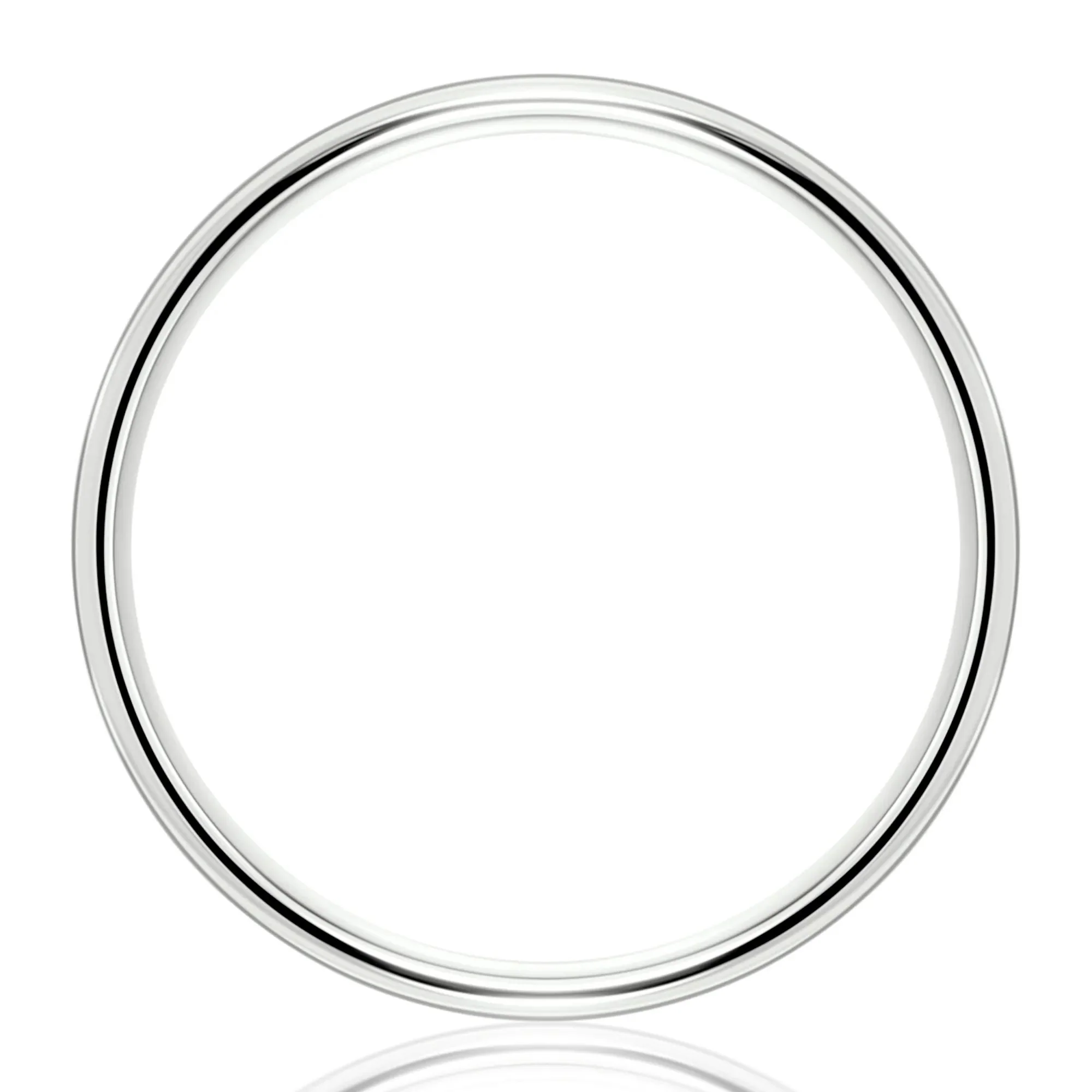 Wedding Band Ring Platinum White Size 4 4mm - Image 2