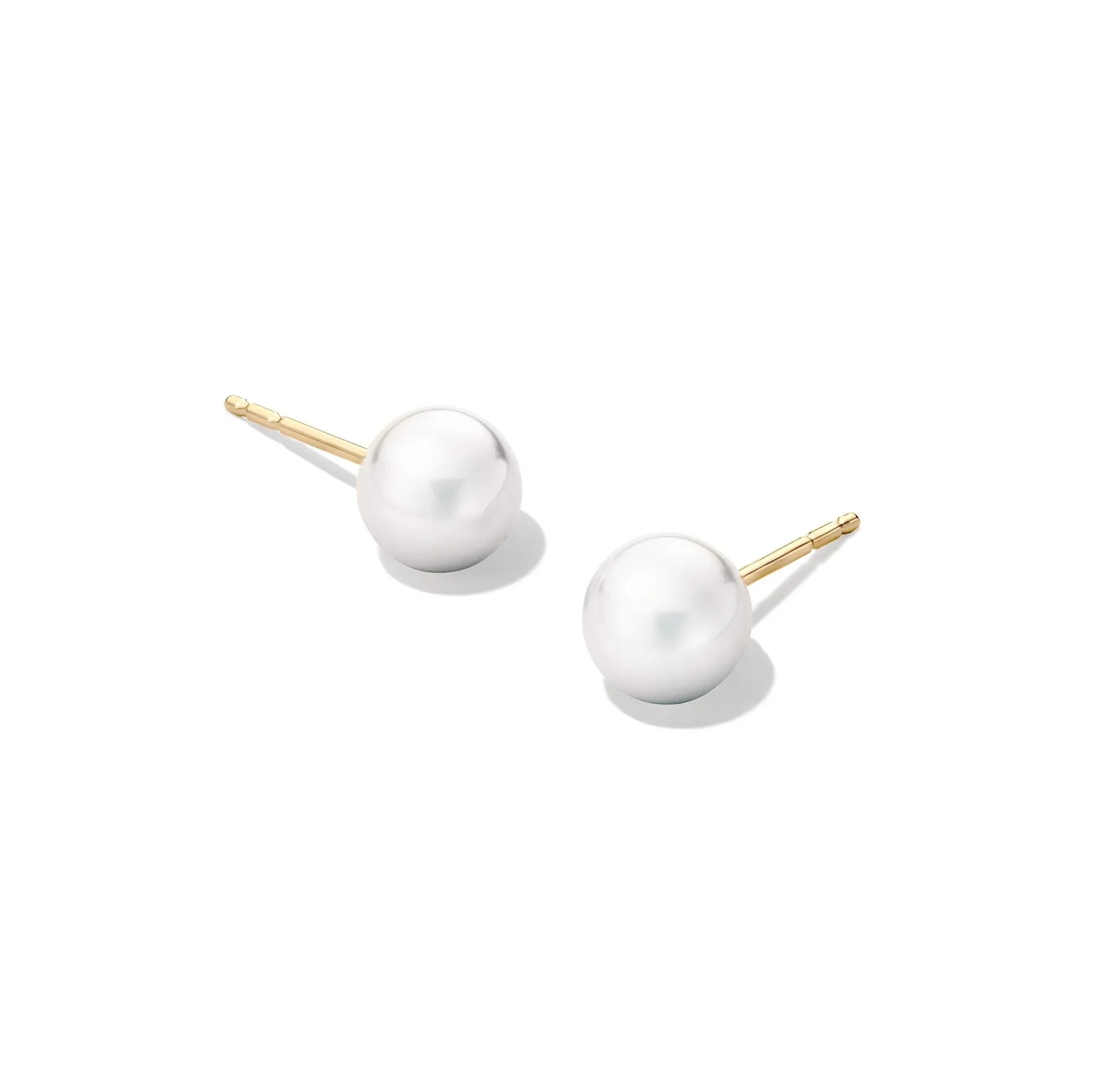 Freshwater Cultured Pearl Stud Earrings 14K Yellow Gold 7.5- Size 7.5-8mm