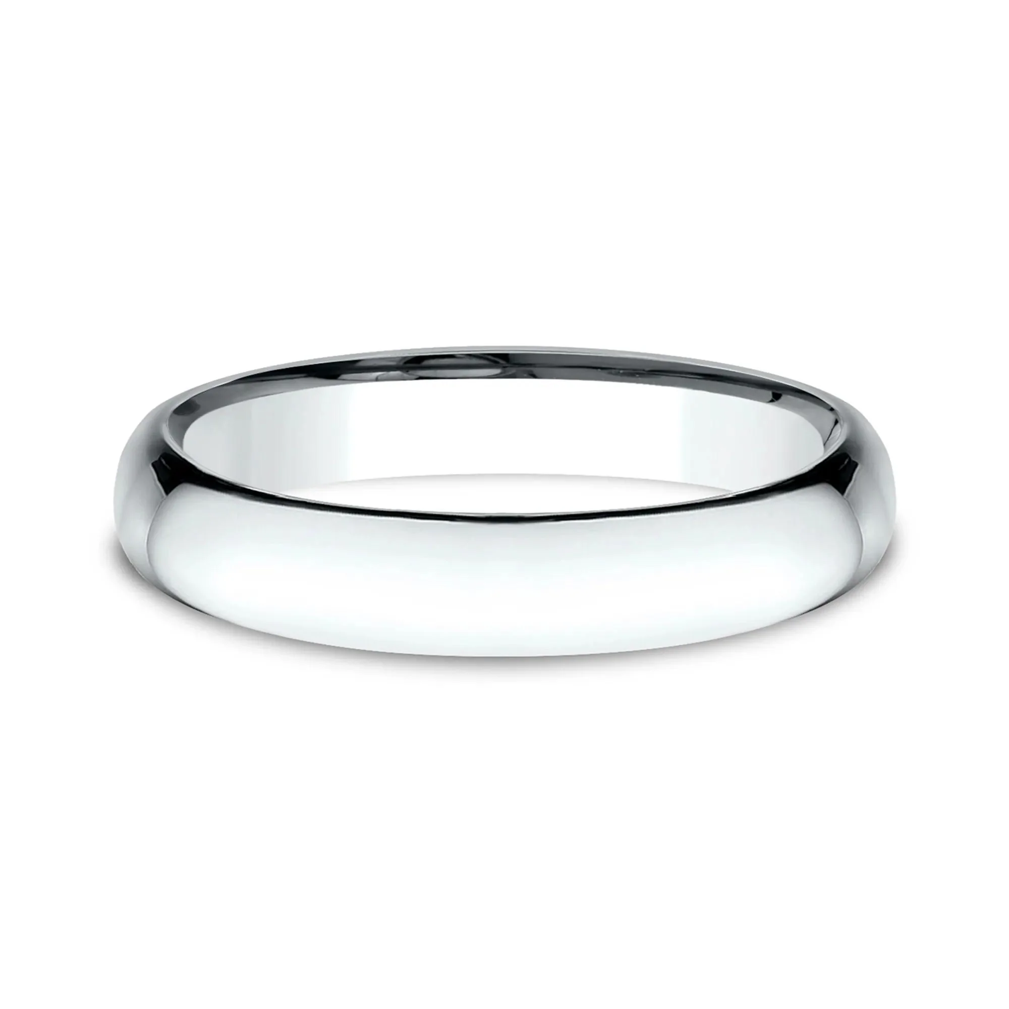 Wedding Band Ring Platinum White Size 9.5 4mm
