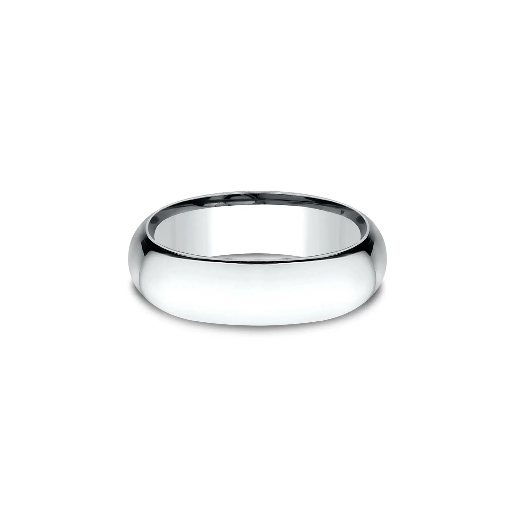 Wedding Band Ring 14K White Gold Size 10 7mm