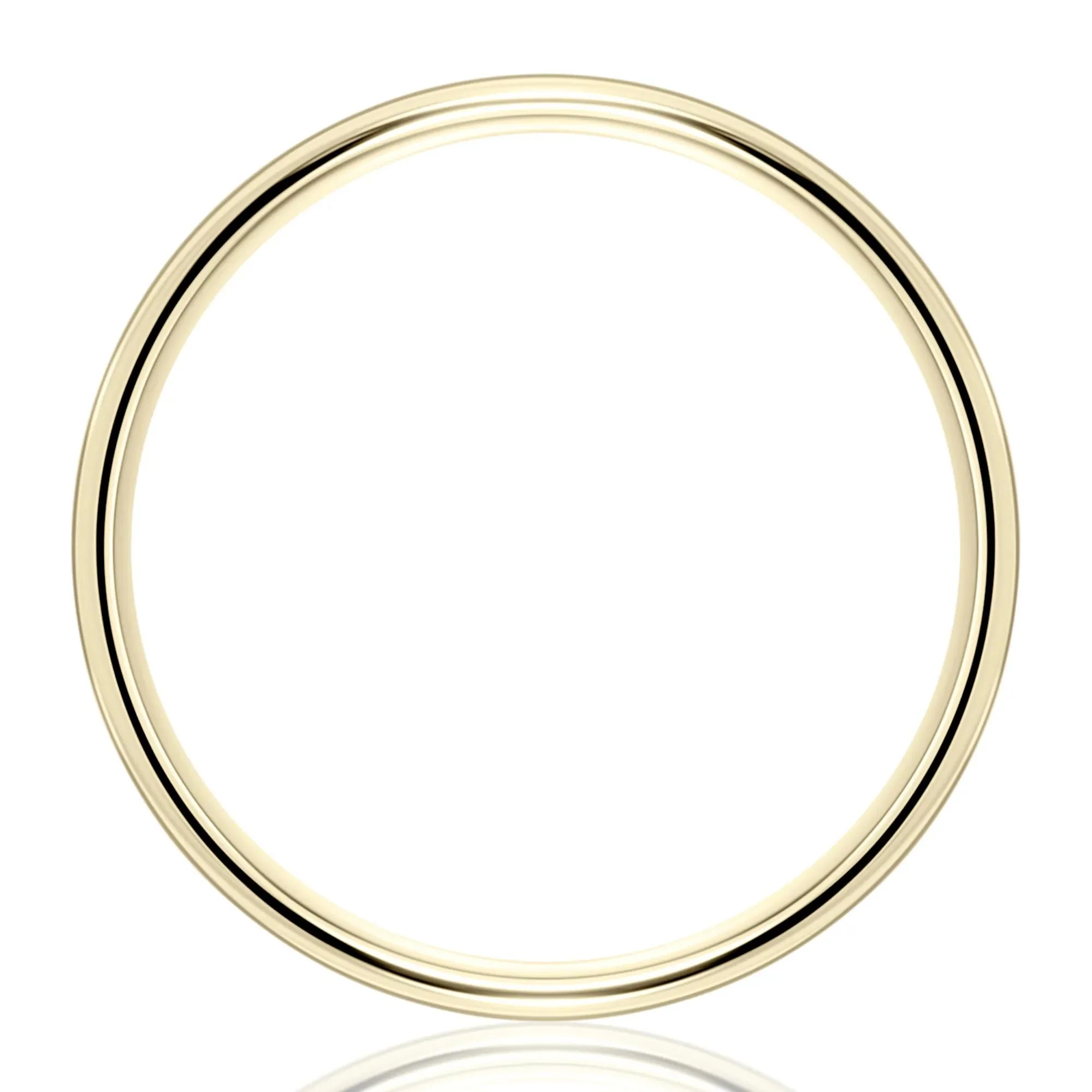 Wedding Band Ring 14K Yellow Gold Size 8.5 7mm - Image 2