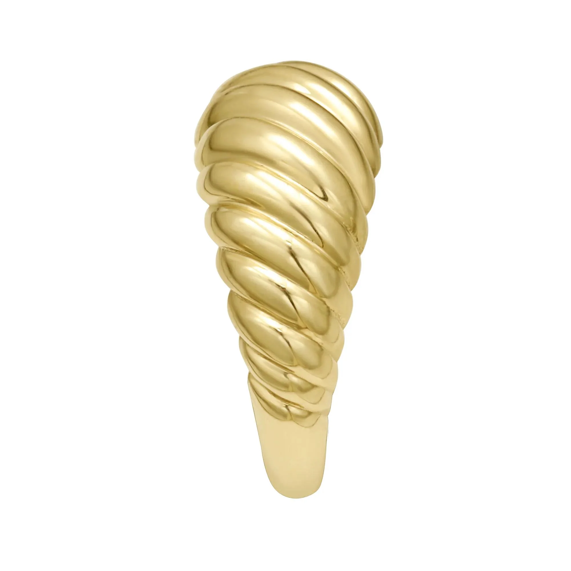 Shrimp Dome Ring 14K Yellow Gold Size 6 - Image 3