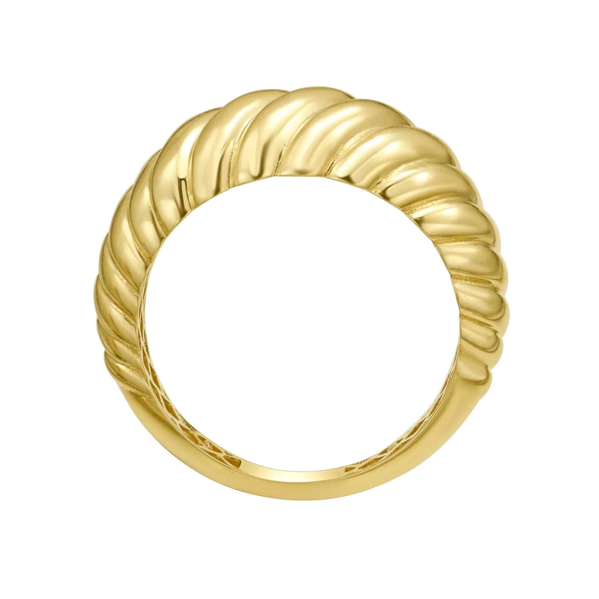 Shrimp Dome Ring 14K Yellow Gold Size 8 - Image 2