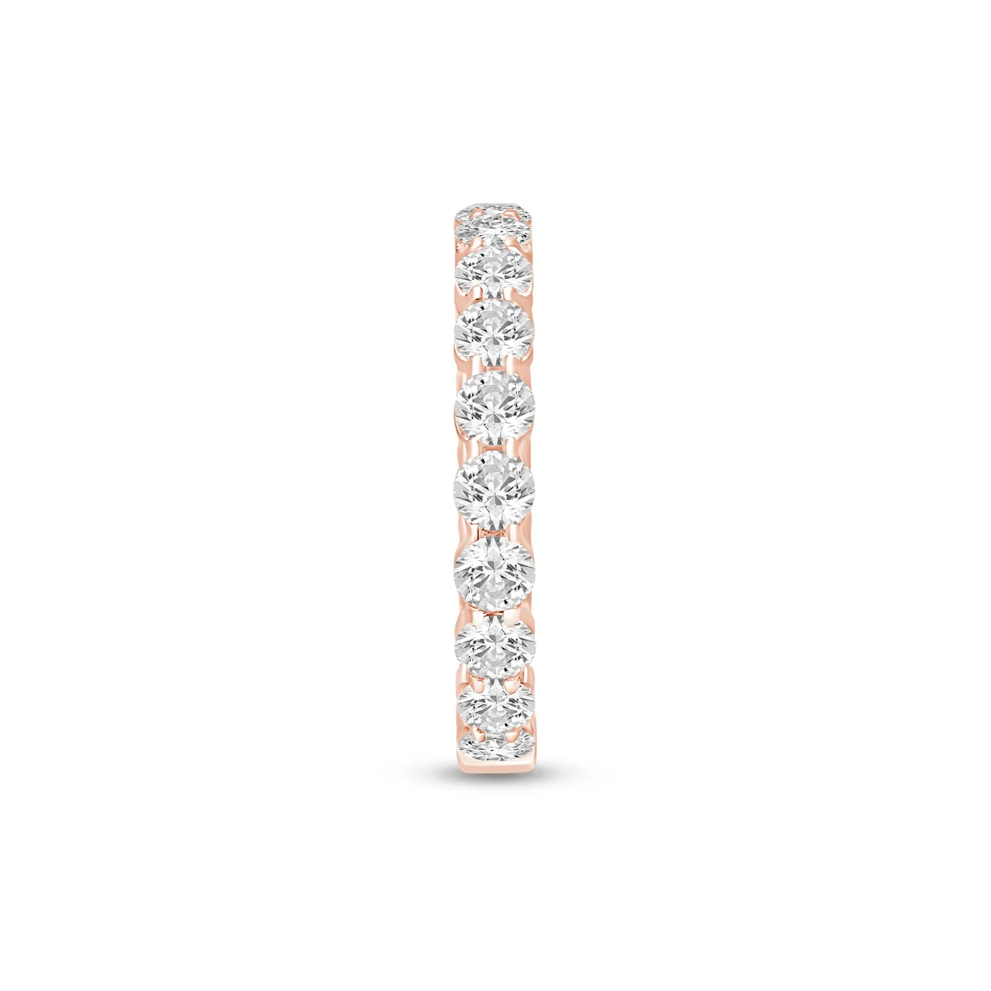 2 CT. Tw. Round-Cut Sizeable Diamond Eternity Band Ring 14K Rose Gold Size 9 4mm - Image 3