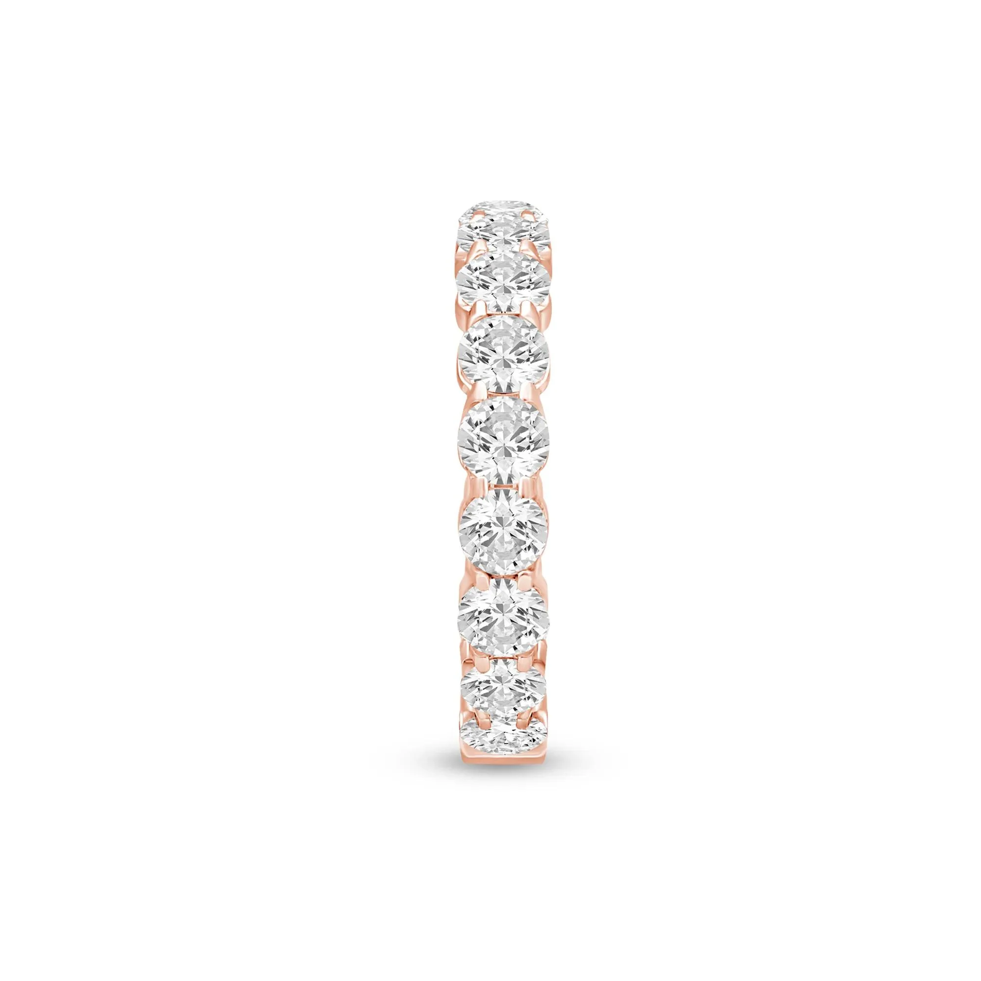 3 CT. Tw. Round-Cut Sizeable Diamond Eternity Band Ring 14K Rose Gold Size 9 3mm - Image 3