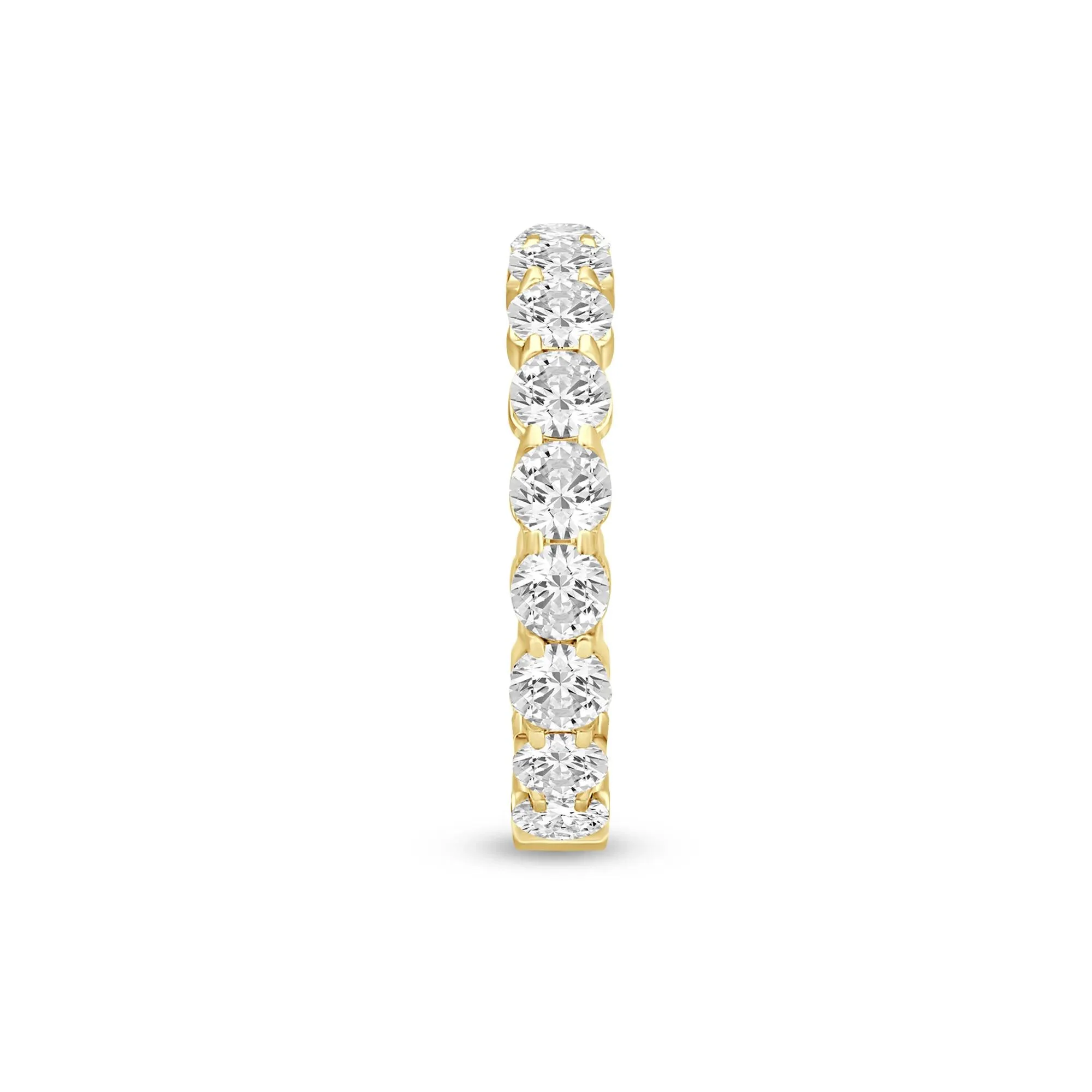 3 CT. Tw. Round-Cut Sizeable Diamond Eternity Band Ring 14K Yellow Gold Size 5.5 3mm - Image 3
