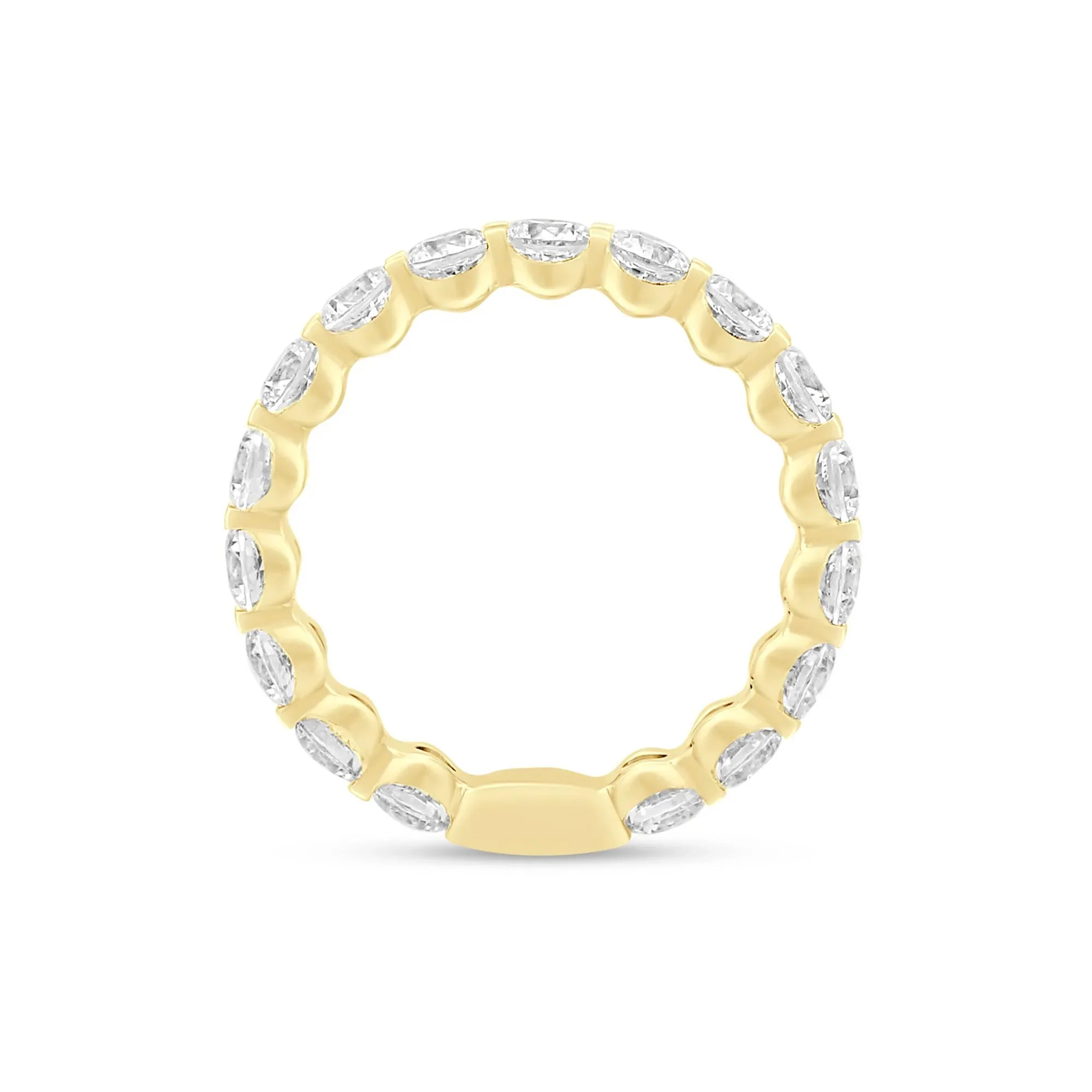 3 CT. Tw. Round-Cut Sizeable Diamond Eternity Band Ring 14K Yellow Gold Size 9 3mm - Image 2