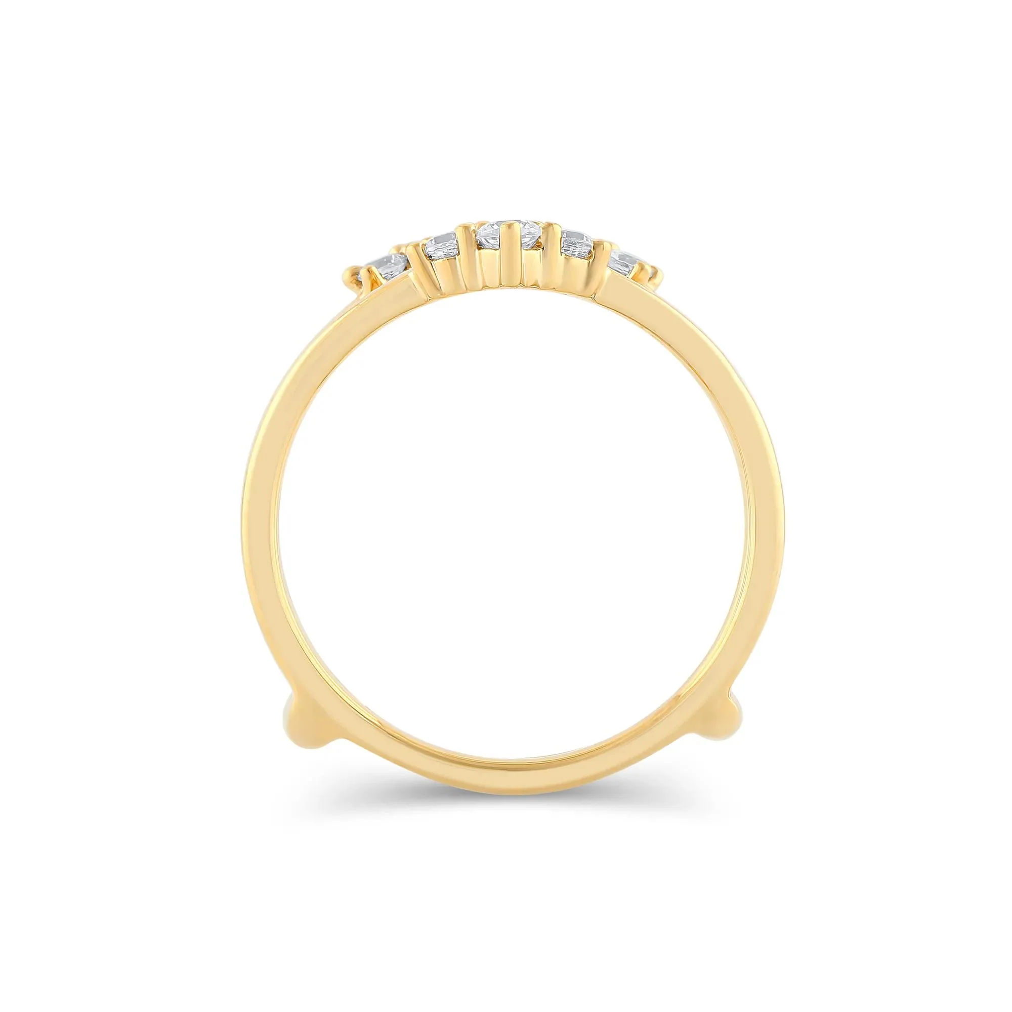 1/2 CT. Tw. Lab Grown Diamond Ring Insert 14K Yellow Gold Round Brilliant Cut Size 6.5 1mm - Image 2