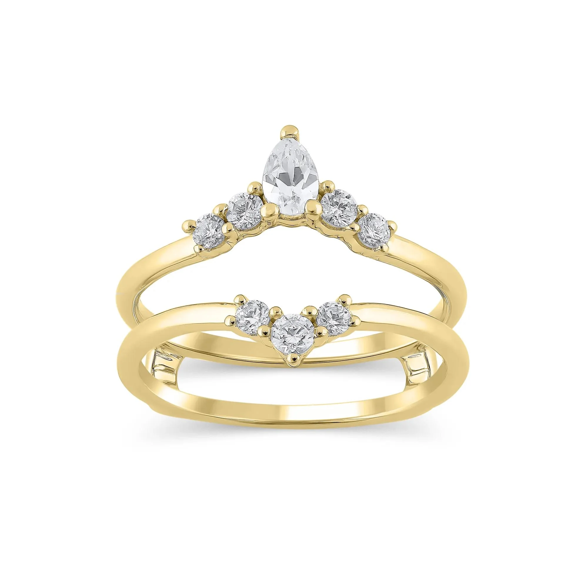 1/2 CT. Tw. Lab Grown Diamond Ring Insert 14K Yellow Gold Round Brilliant Cut Size 9 1mm