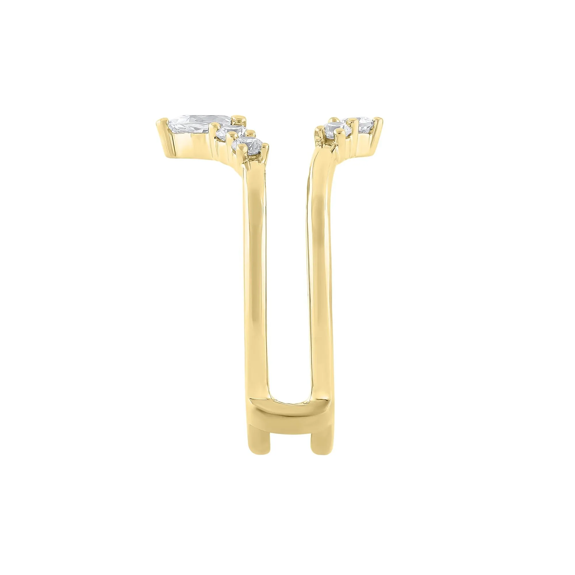 1/2 CT. Tw. Lab Grown Diamond Ring Insert 14K Yellow Gold Round Brilliant Cut Size 9.5 1mm - Image 3