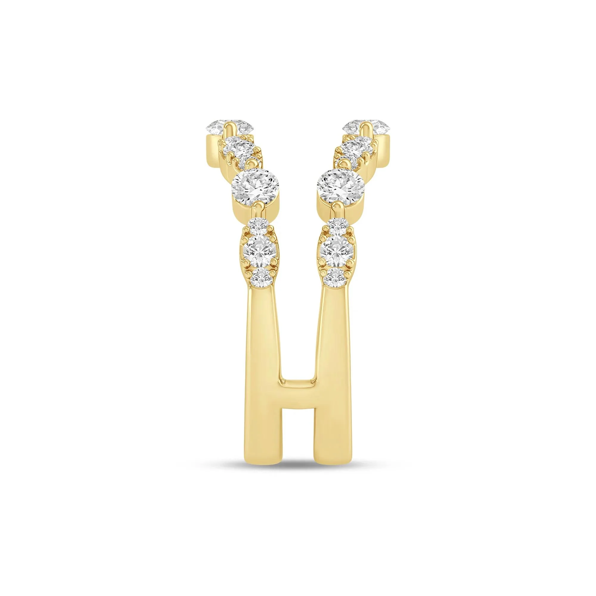1 CT. Tw. Lab Grown Diamond Ring Insert 14K Yellow Gold Size 7.5 6mm - Image 3
