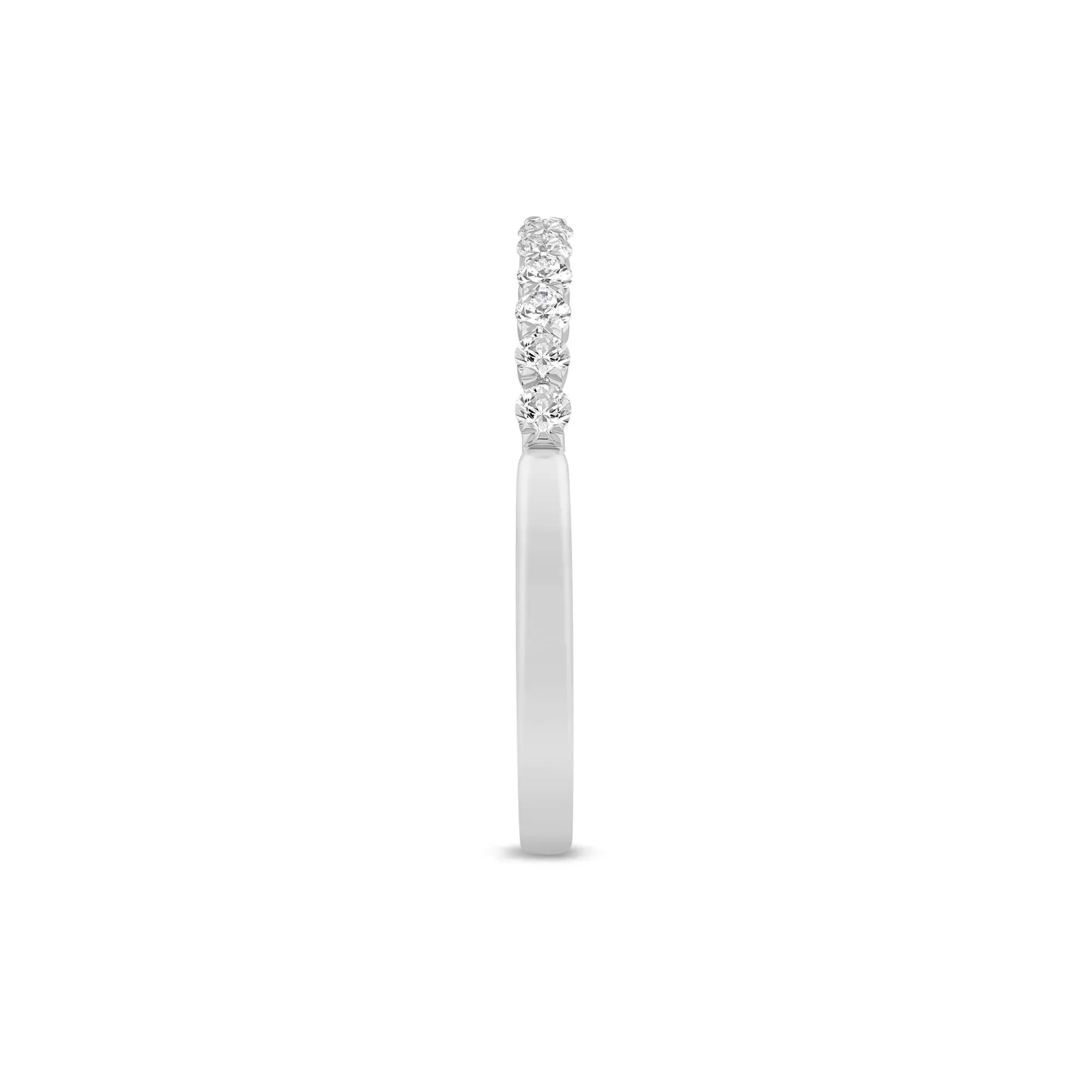 1/4 CT. Tw. Round Diamond Open Band Ring 14K White Gold Size 8.5 1mm - Image 3