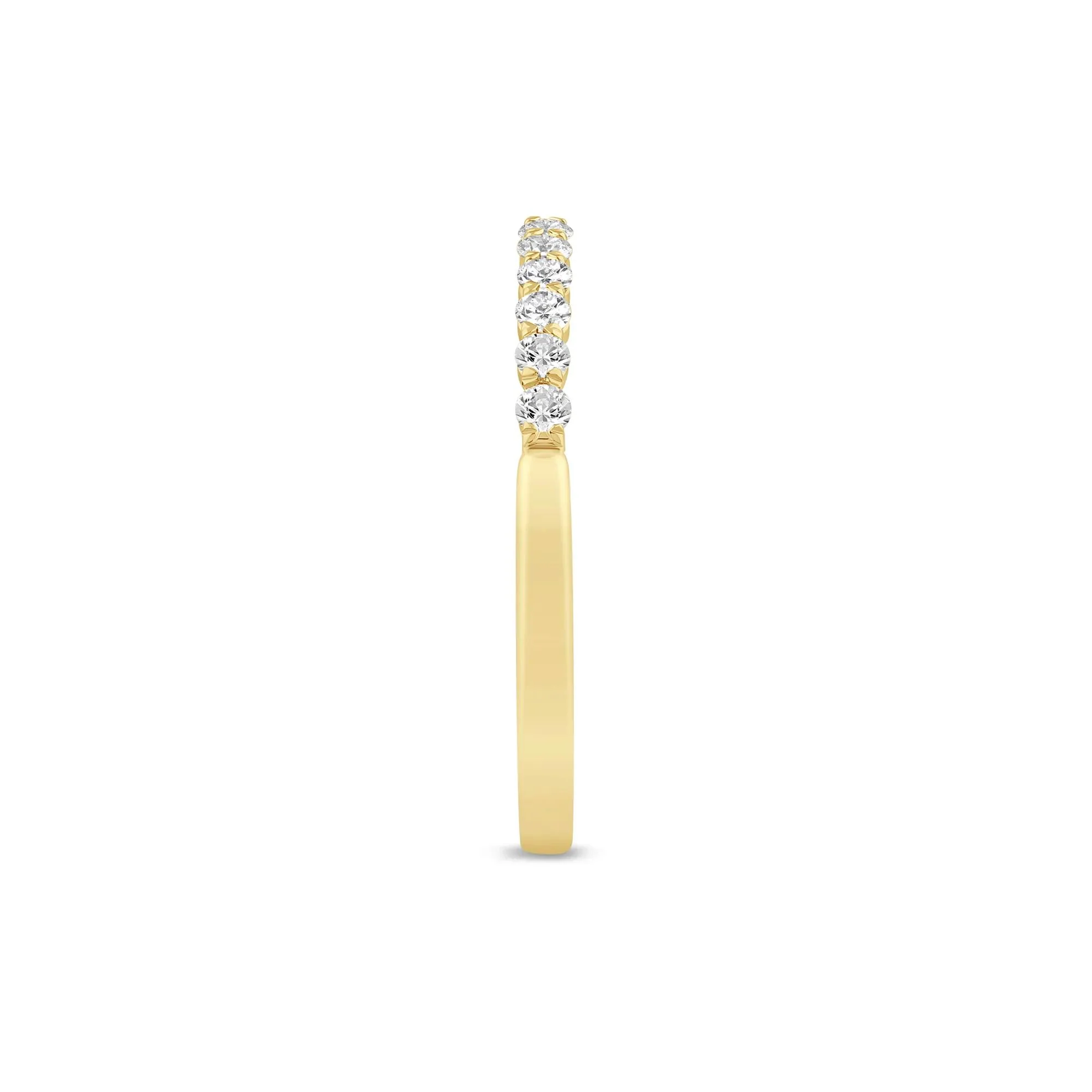 1/4 CT. Tw. Round Diamond Open Band Ring 14K Yellow Gold Size 7 1mm - Image 3