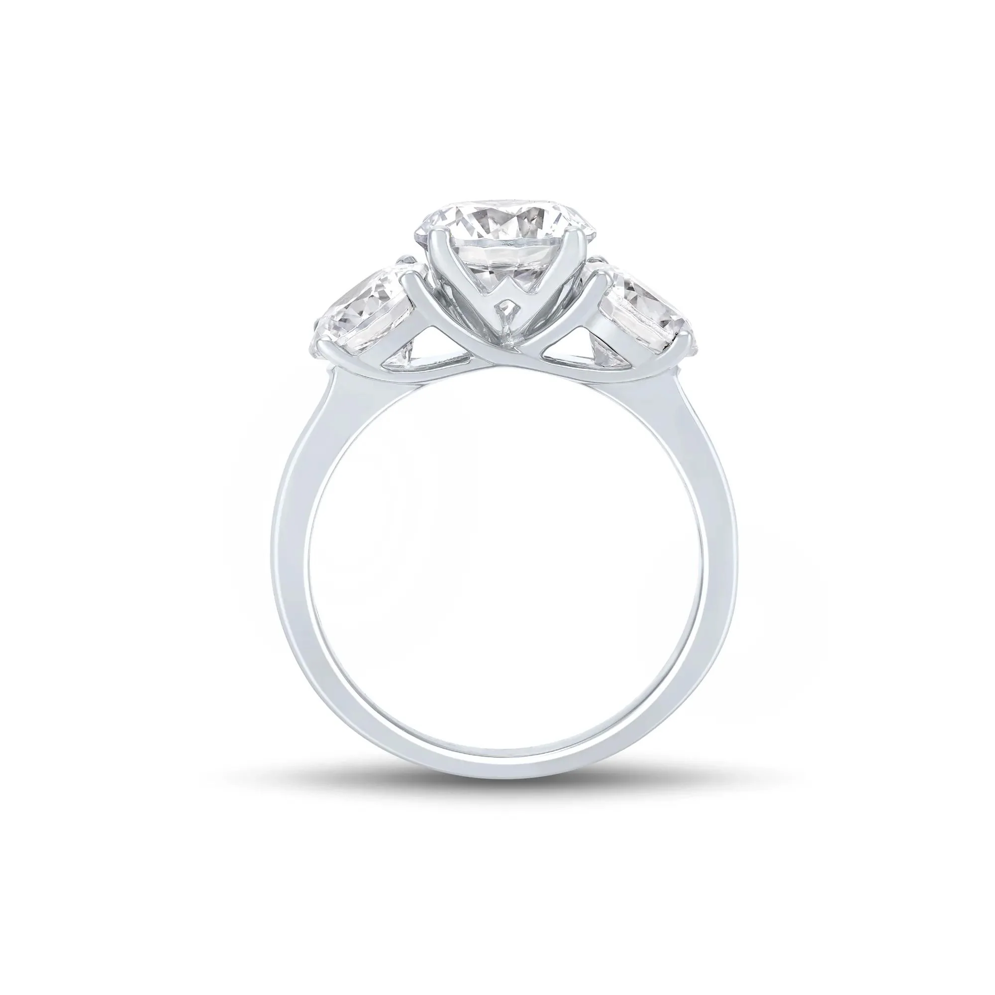 4 1/2 CT. Tw. Lab Grown Diamond Engagement Ring 14K White Gold Round Brilliant Cut Size 7.5 2mm - Image 2