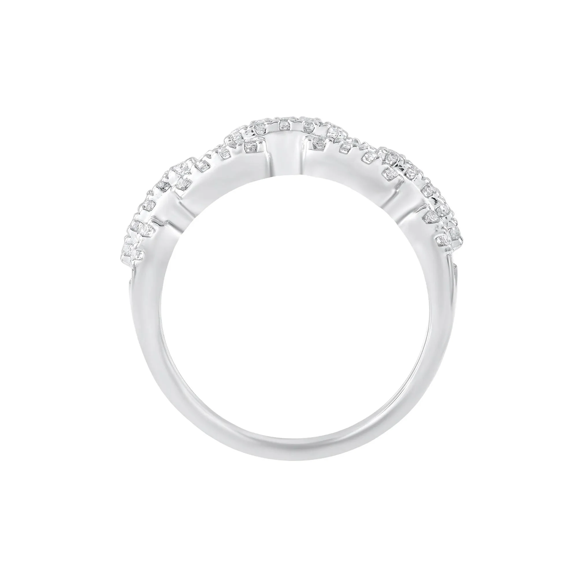 1/2 CT. Tw. Diamond Ring 10K White Gold Round Brilliant Cut Size 6.5 - Image 2