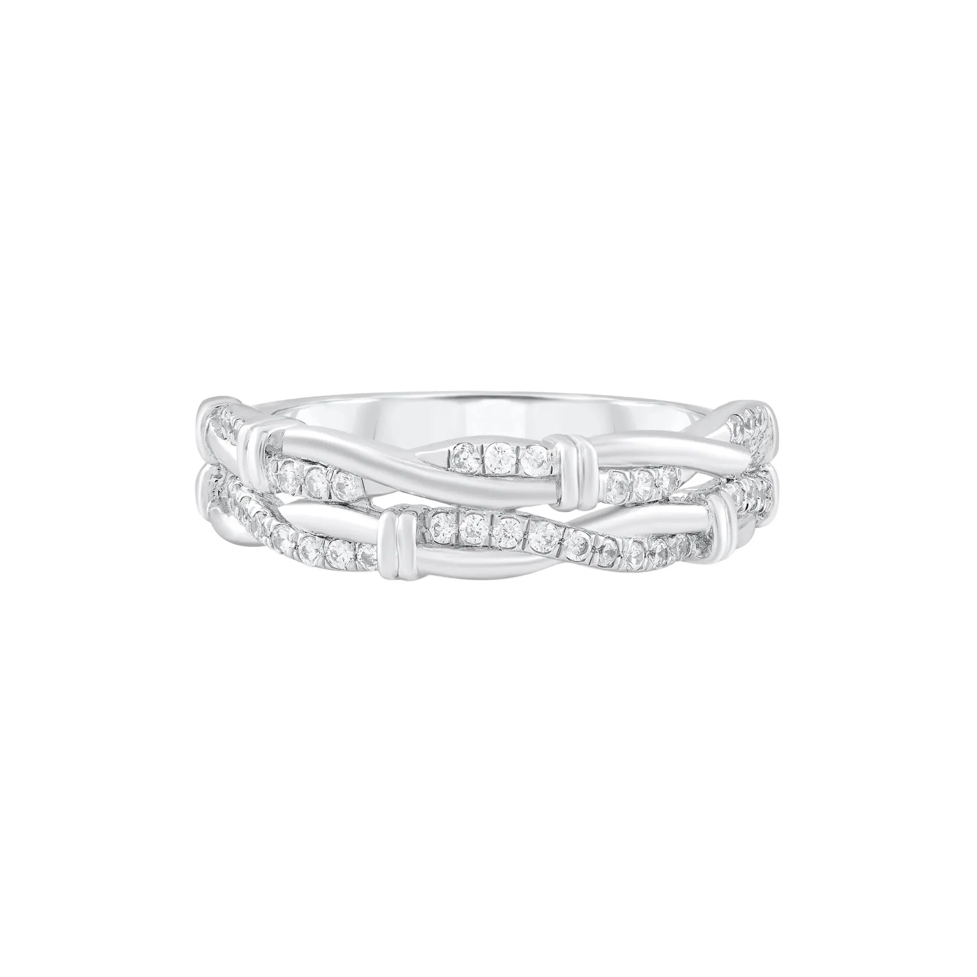 1/4 CT. Tw. Diamond Ring .925 Sterling Silver Round Brilliant Cut White Size 6.5