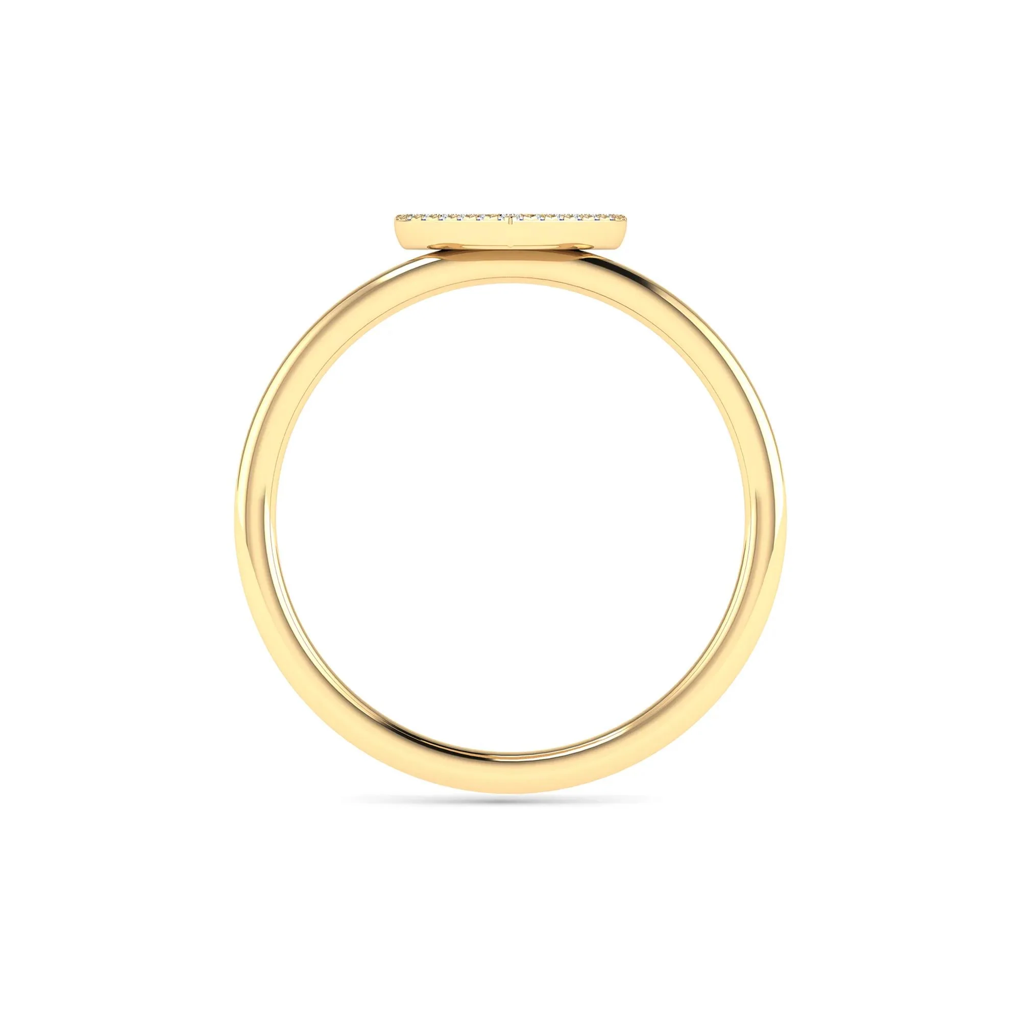 1/8 CT. Tw. Diamond Heart Ring 14K Yellow Gold Size 11 1.5mm - Image 2