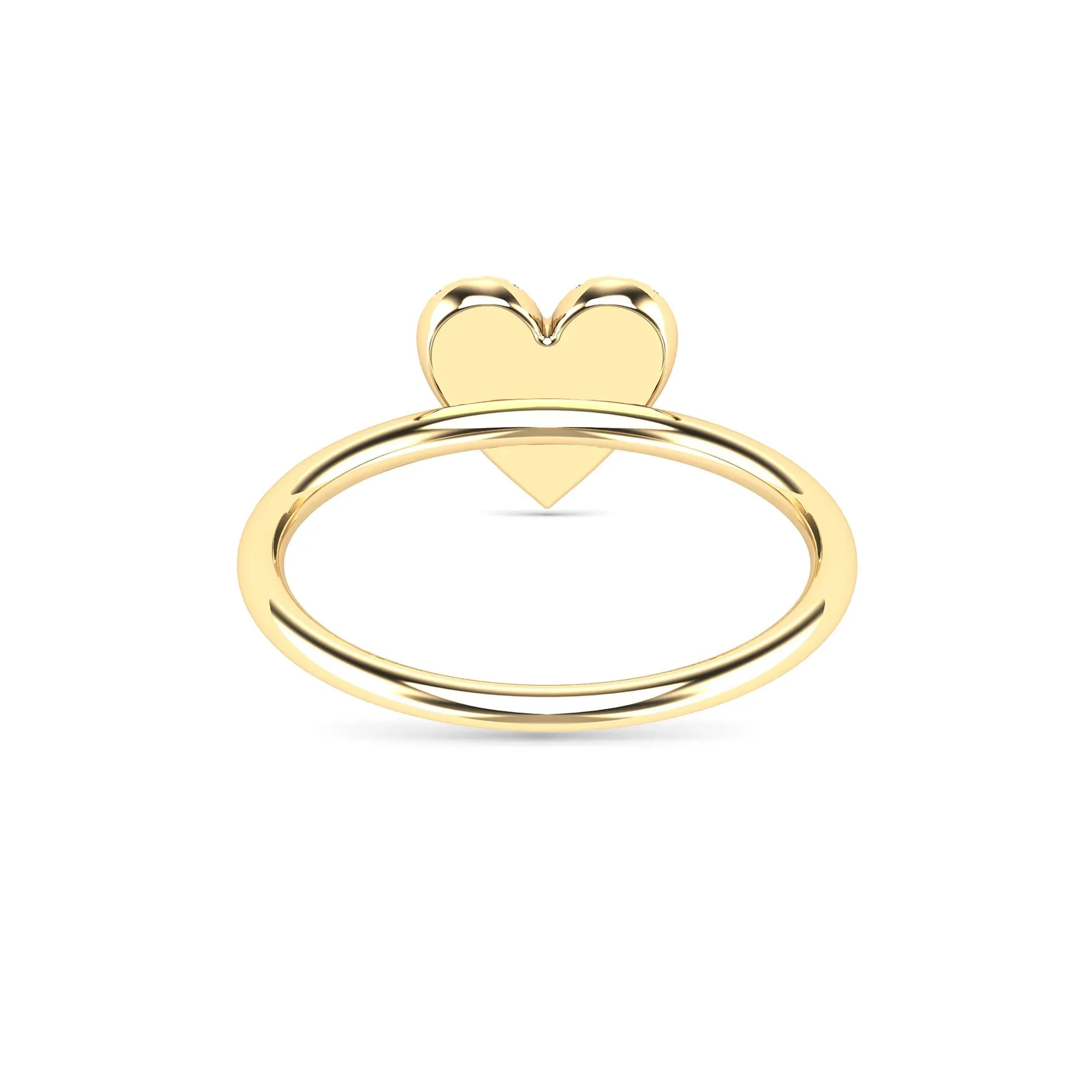 1/8 CT. Tw. Diamond Heart Ring 14K Yellow Gold Size 4 1.5mm - Image 4