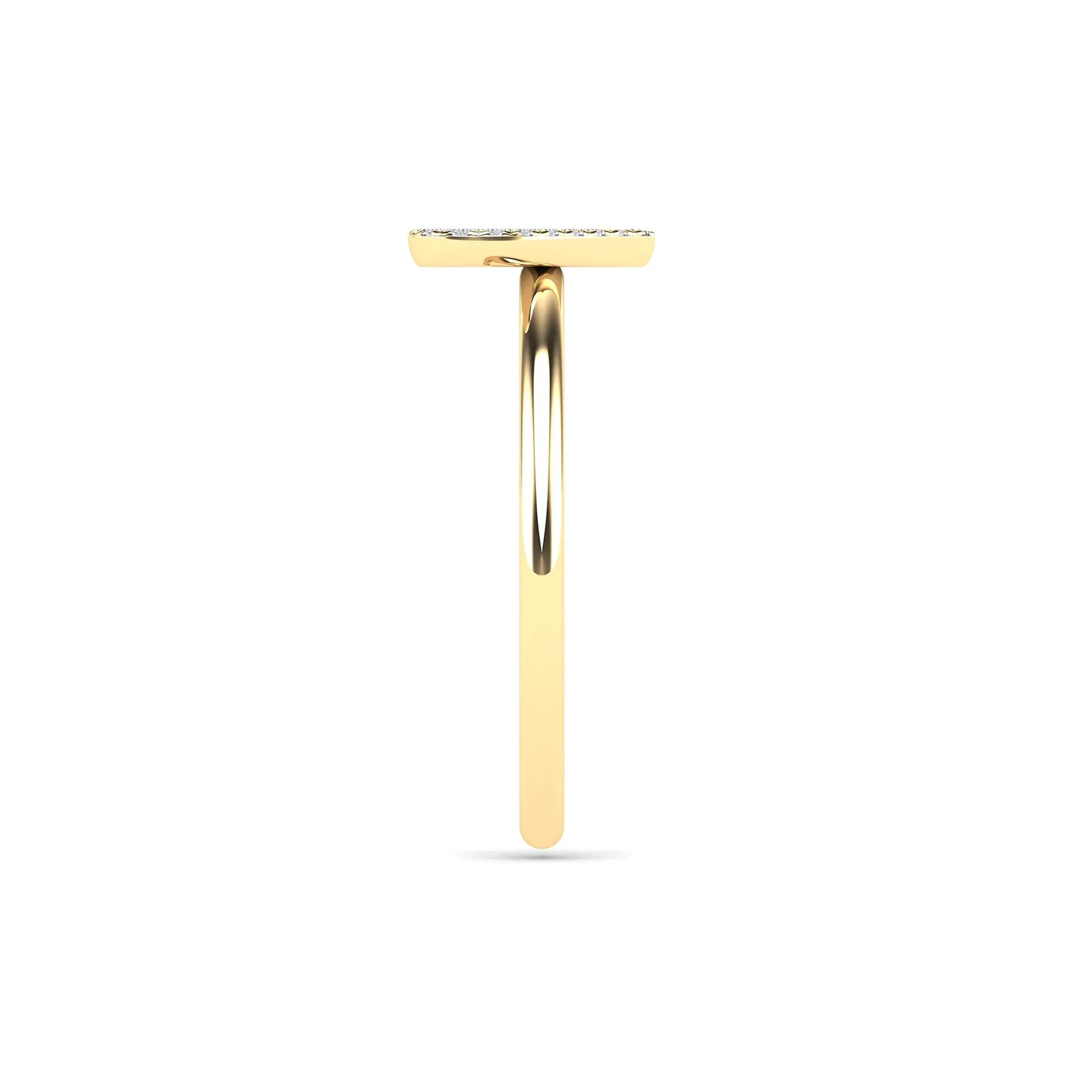 1/8 CT. Tw. Diamond Heart Ring 14K Yellow Gold Size 5 1.5mm - Image 3