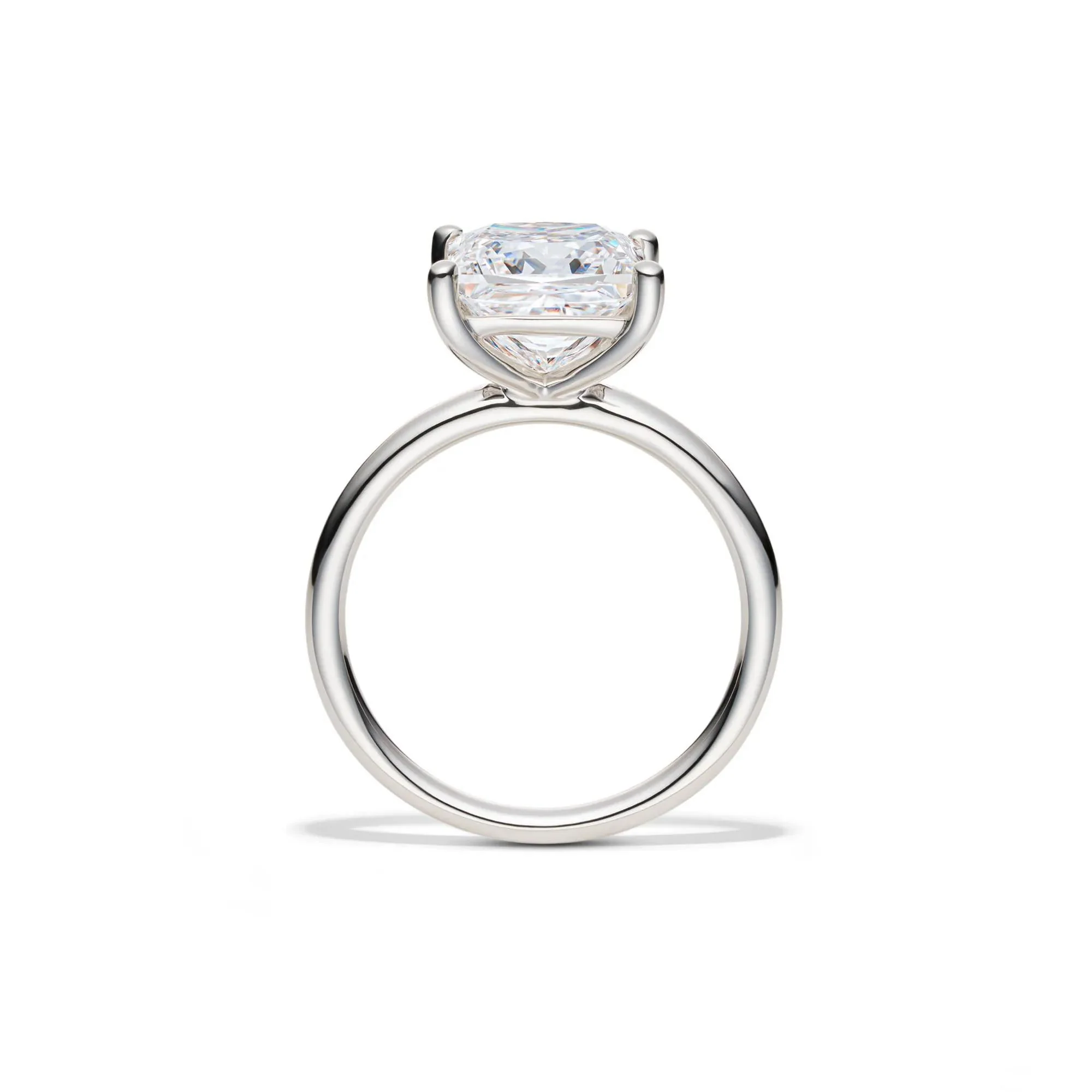 Lab Grown Diamond Princess-Cut Solitaire Engagement Ring Platinum (4 CT.) White Size 9.5 2mm - Image 2