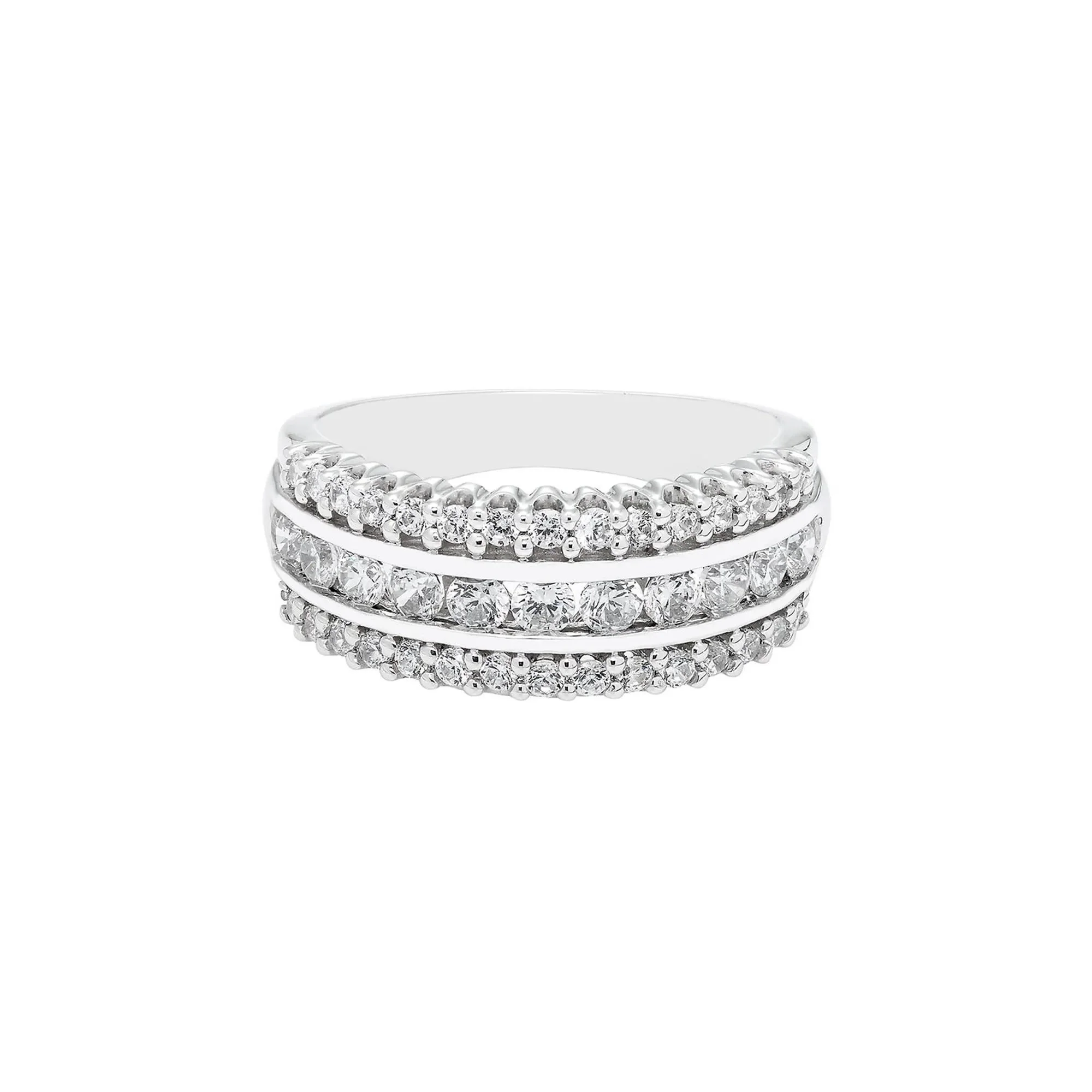 1 CT. Tw. Diamond Ring 10K White Gold Round Brilliant Cut Size 9