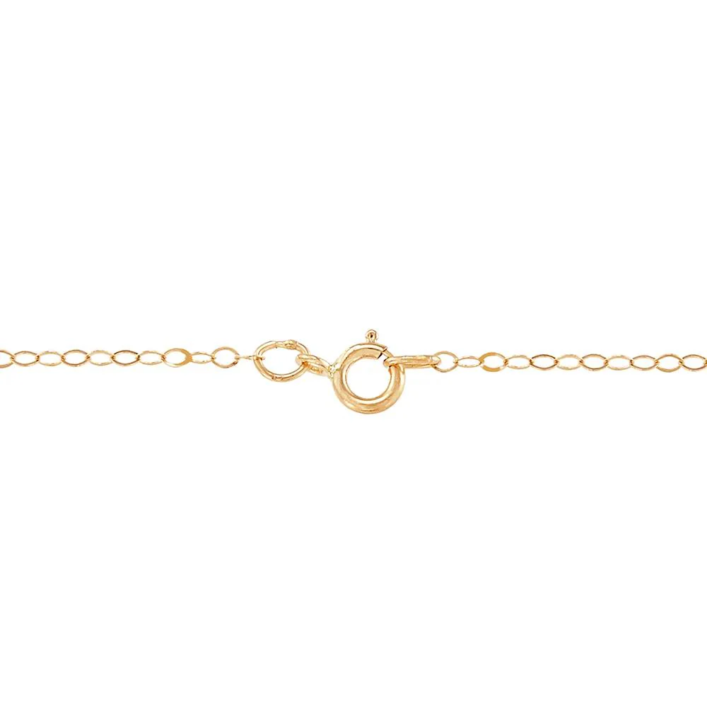 Children's Cubic Zirconia Lady of Guadalupe Pendant Necklace 14K Yellow & Rose Gold Size 15" - Image 2
