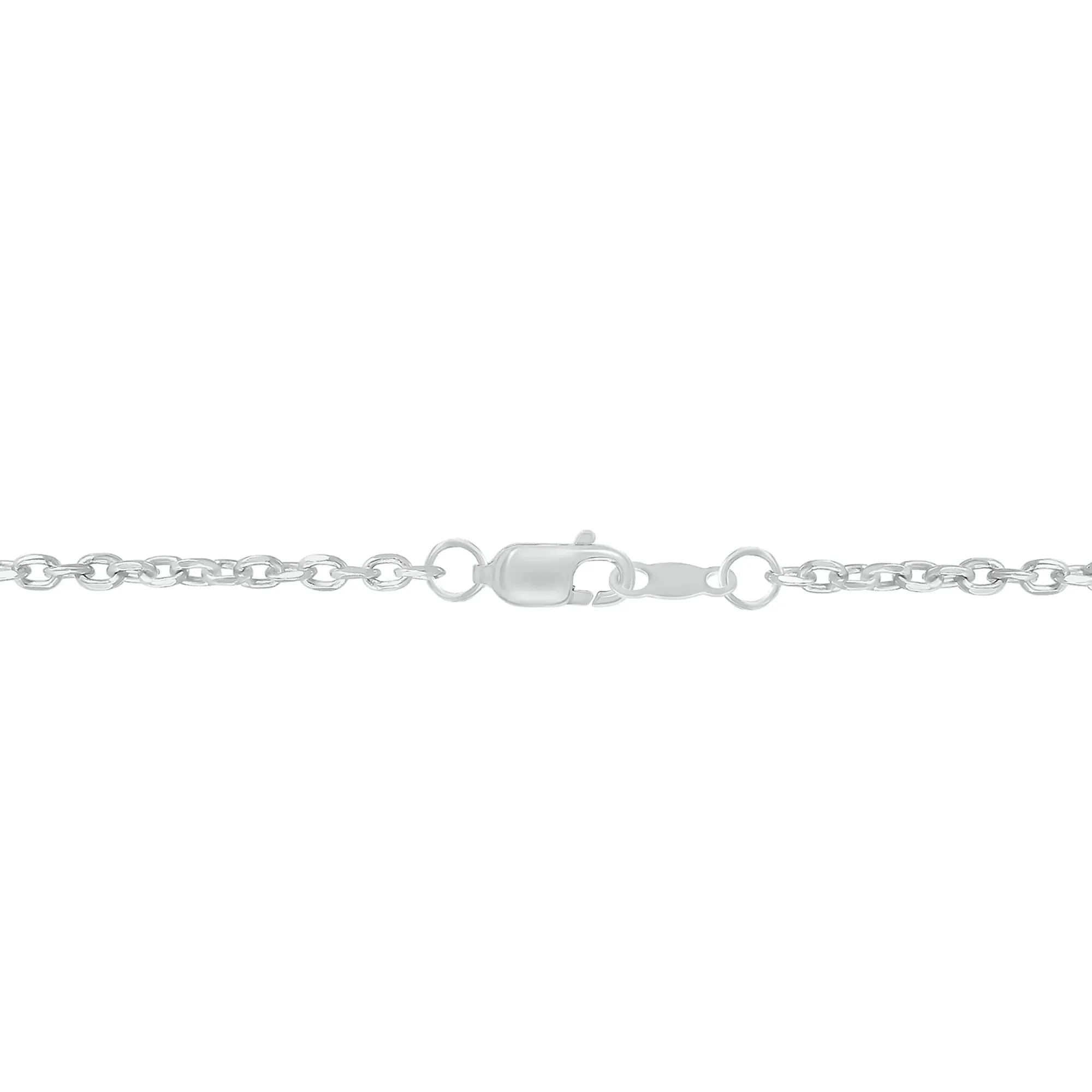 1/8 CT. Tw. Diamond Smile Necklace .925 Sterling Silver White Size 17.25" - Image 3