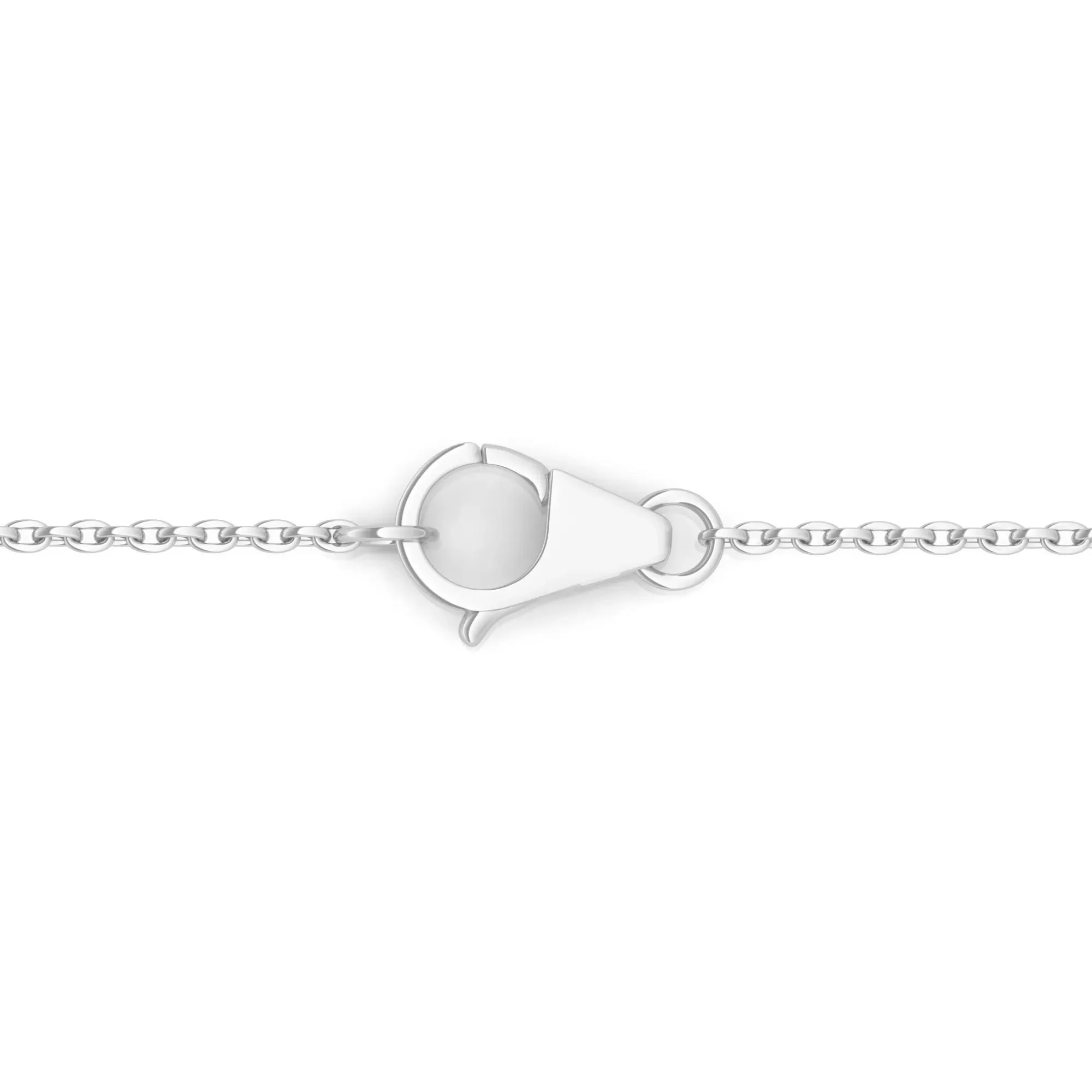 1/2 CT. Tw. Lab Grown Diamond Princess-Cut Halo Pendant Necklace 14K White Gold Size 18" - Image 3